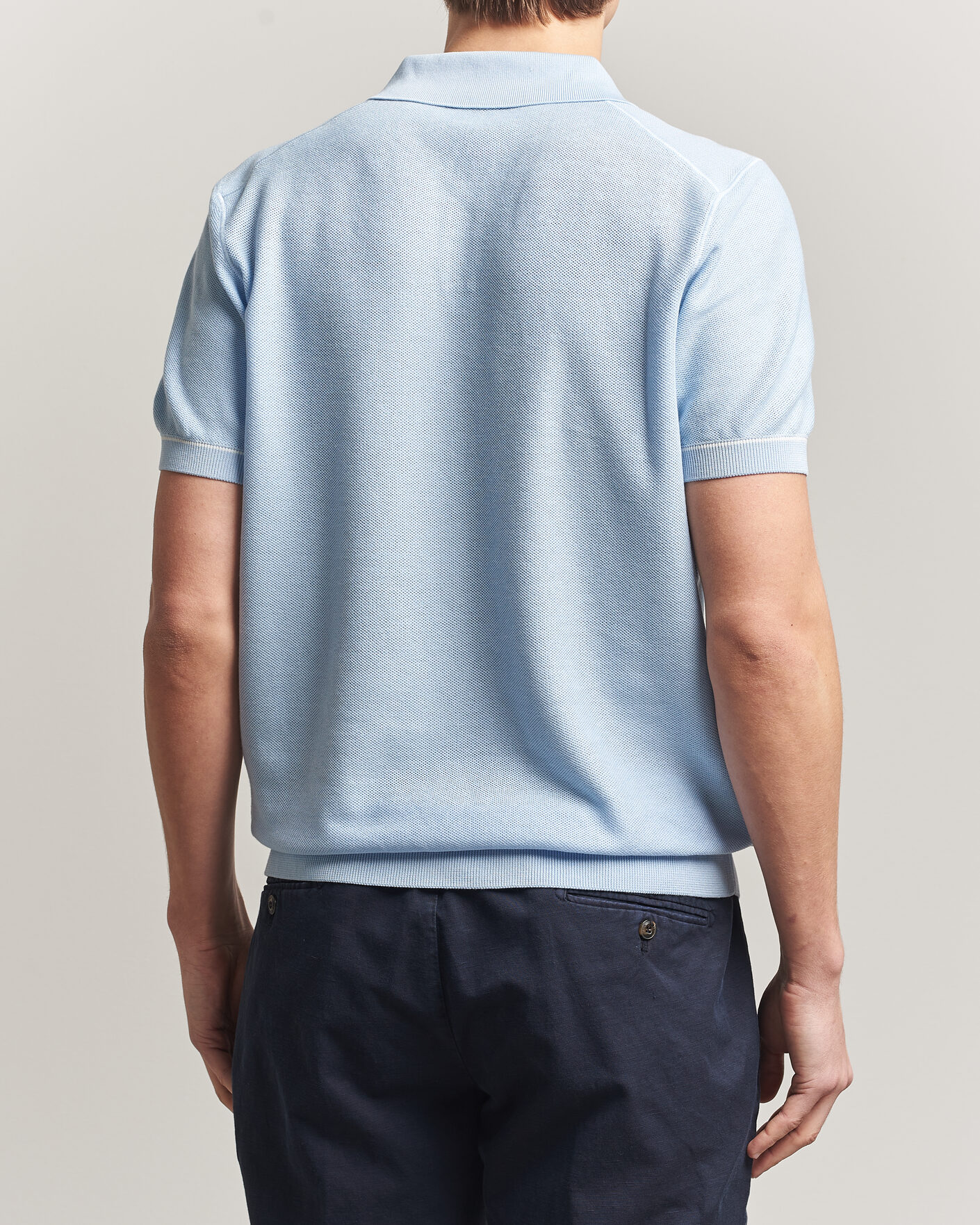 Herre | Polotrøjer | BOSS BLACK | Narciso Knitted Polo Light Blue