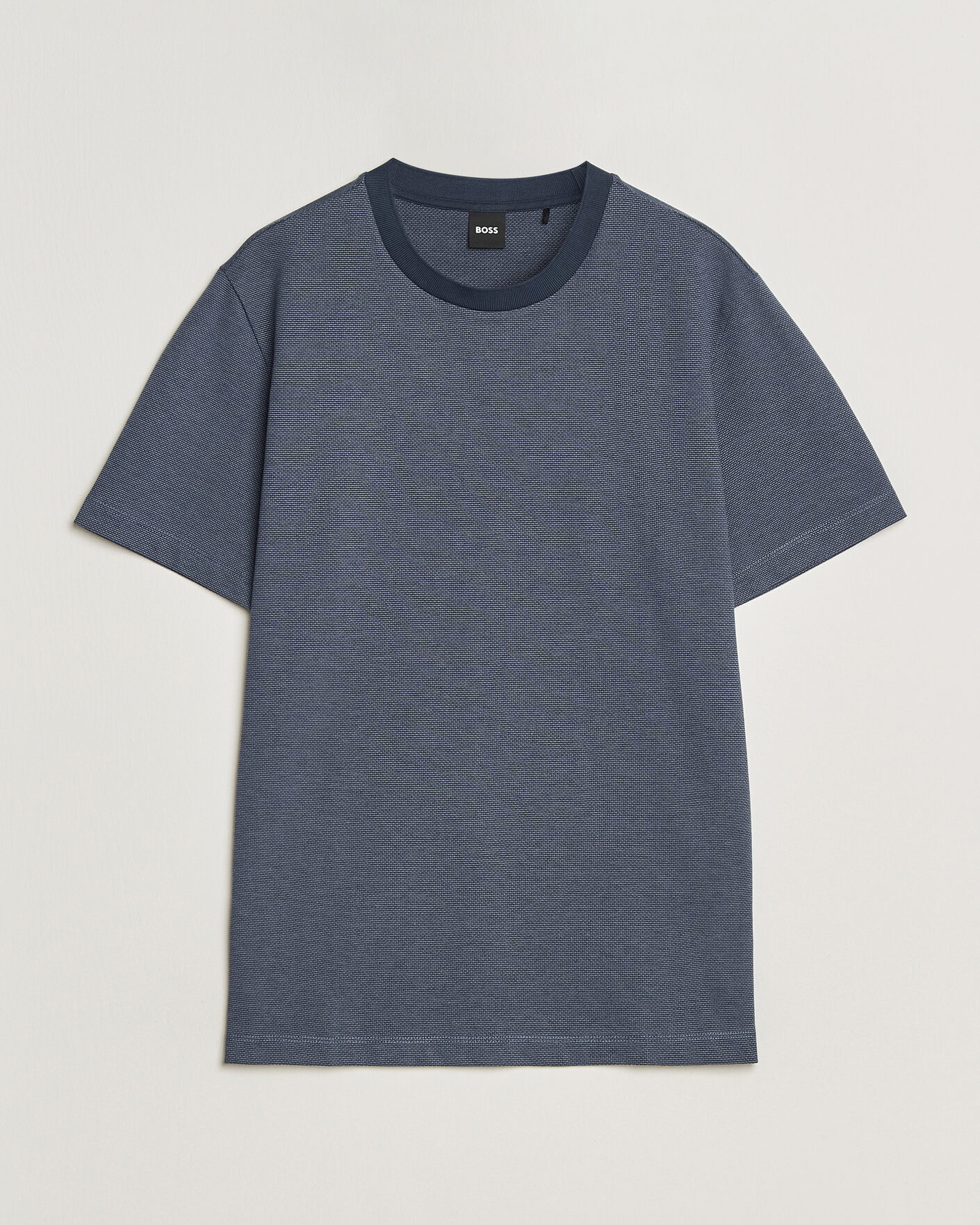 Herre | T-Shirts | BOSS BLACK | Thompson Structured T-Shirt Dark Blue