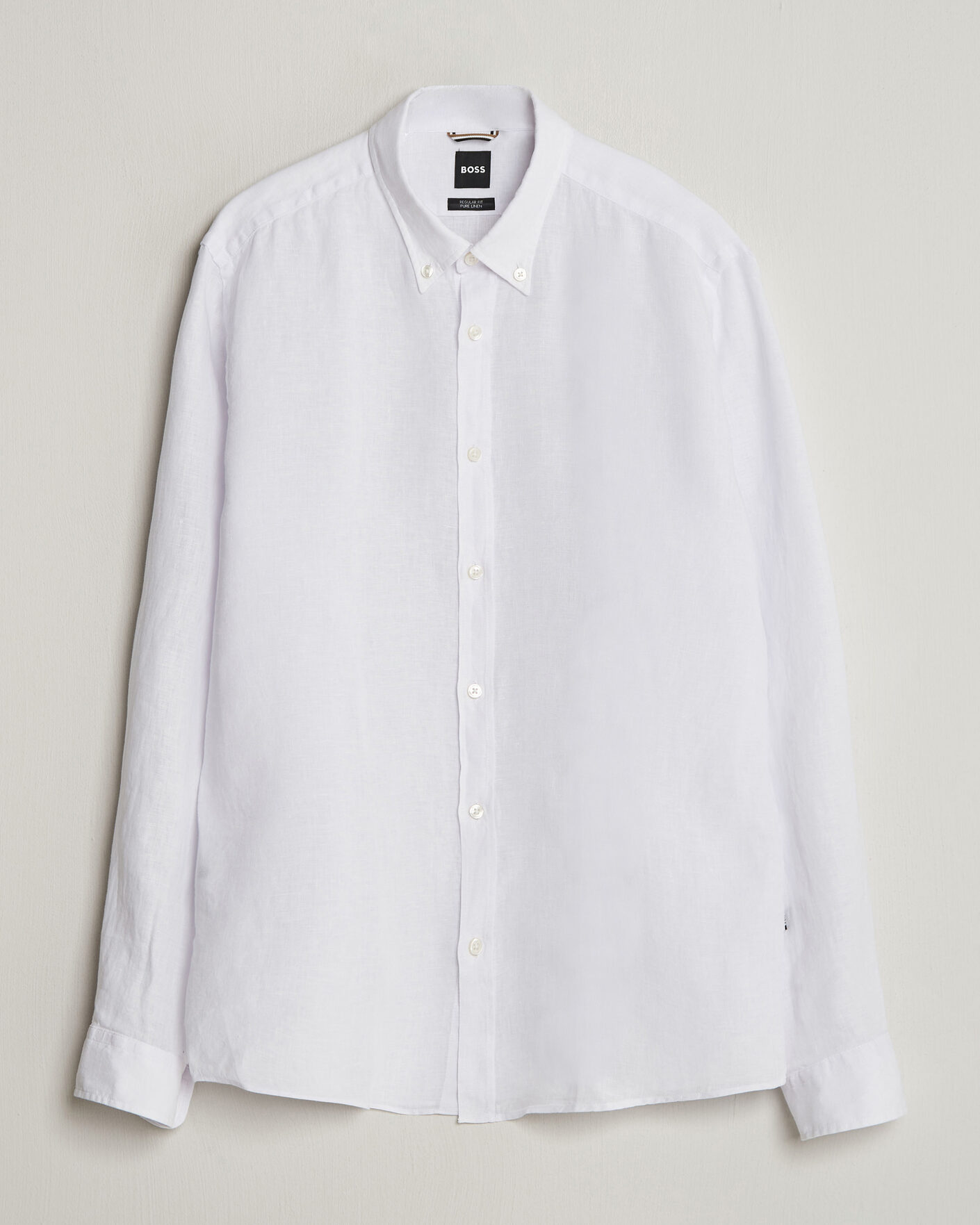 Herre | Skjorter | BOSS BLACK | Liam Linen Shirt White