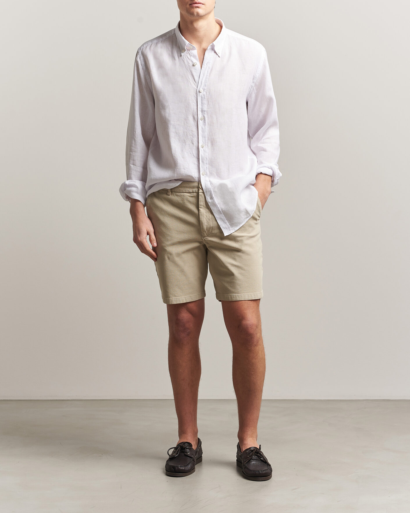Herre | Skjorter | BOSS BLACK | Liam Linen Shirt White