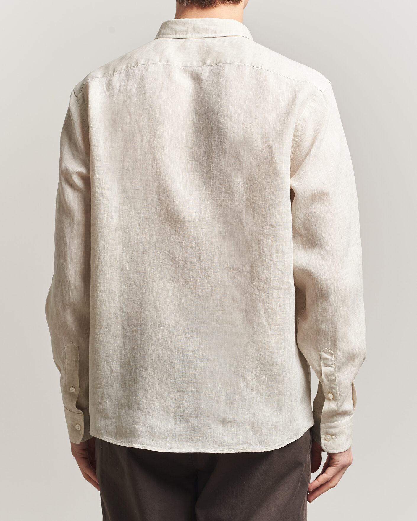Herre | Skjorter | BOSS BLACK | Liam Linen Shirt Open Beige