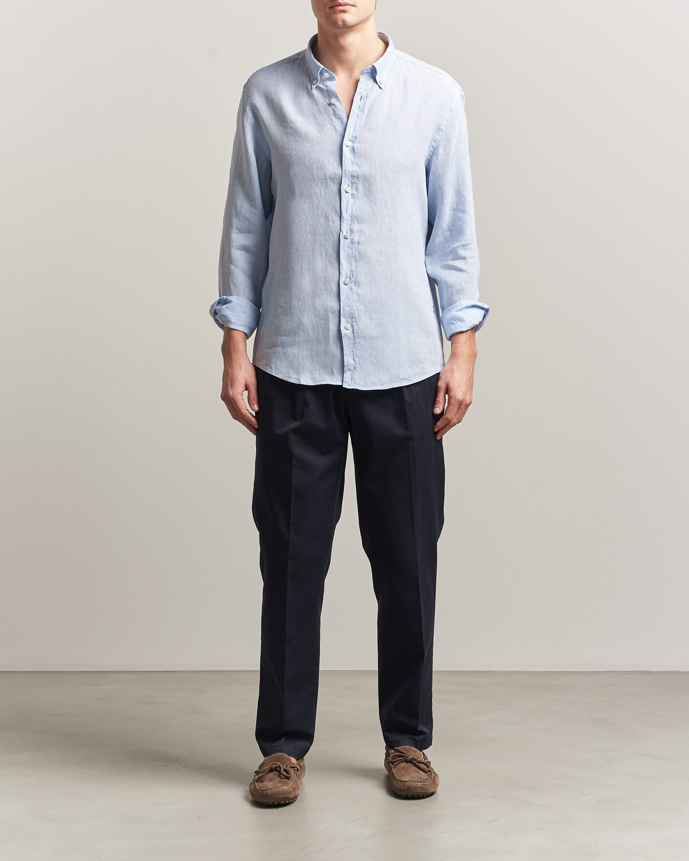 Herre | Skjorter | BOSS BLACK | Liam Linen Shirt Light Blue