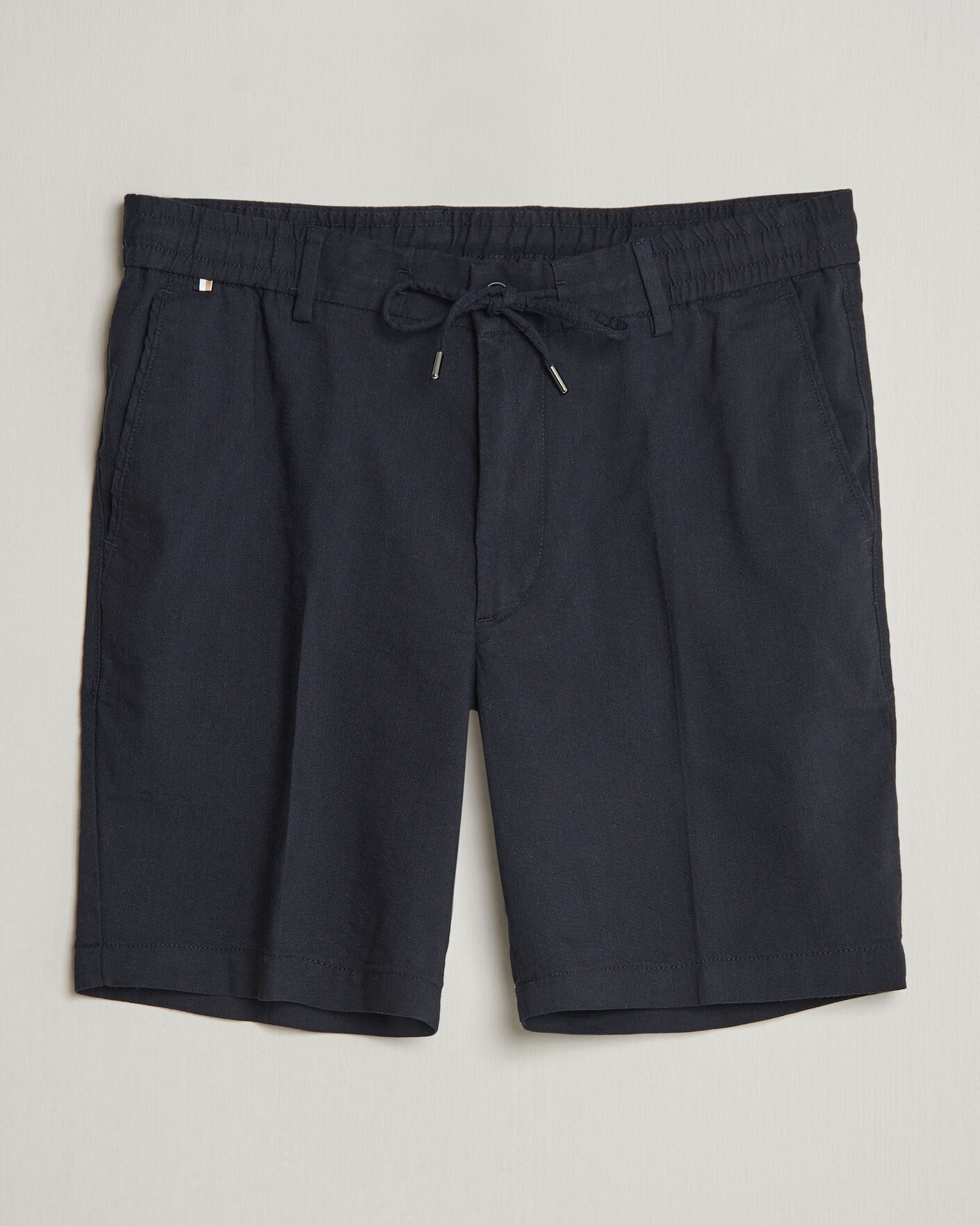 Herre | Shorts | BOSS BLACK | Kane Linen Drawstring Shorts Dark Blue