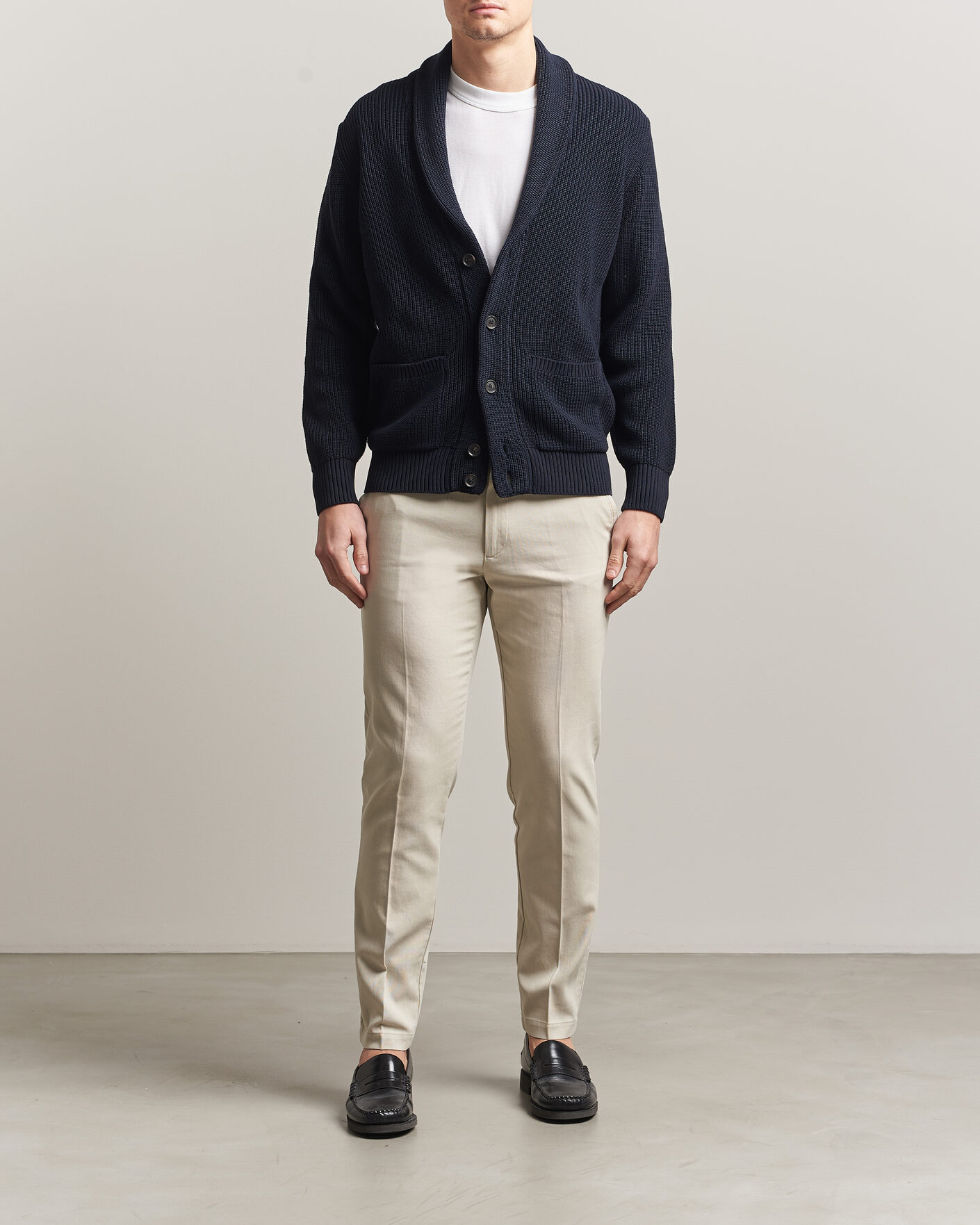 Herre | Bukser | BOSS BLACK | Kaiton Structured Chinos Open Beige