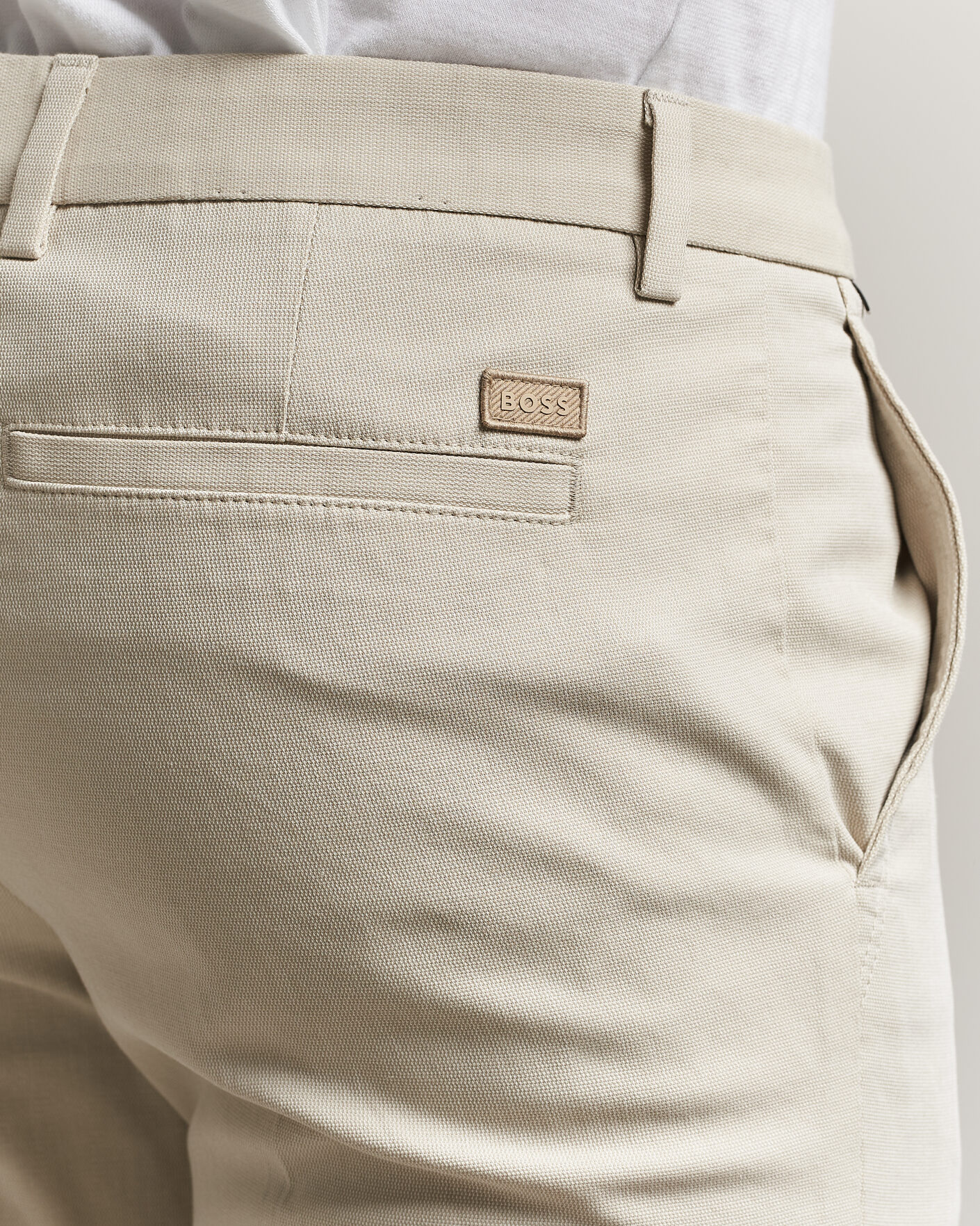 Herre | Bukser | BOSS BLACK | Kaiton Structured Chinos Open Beige