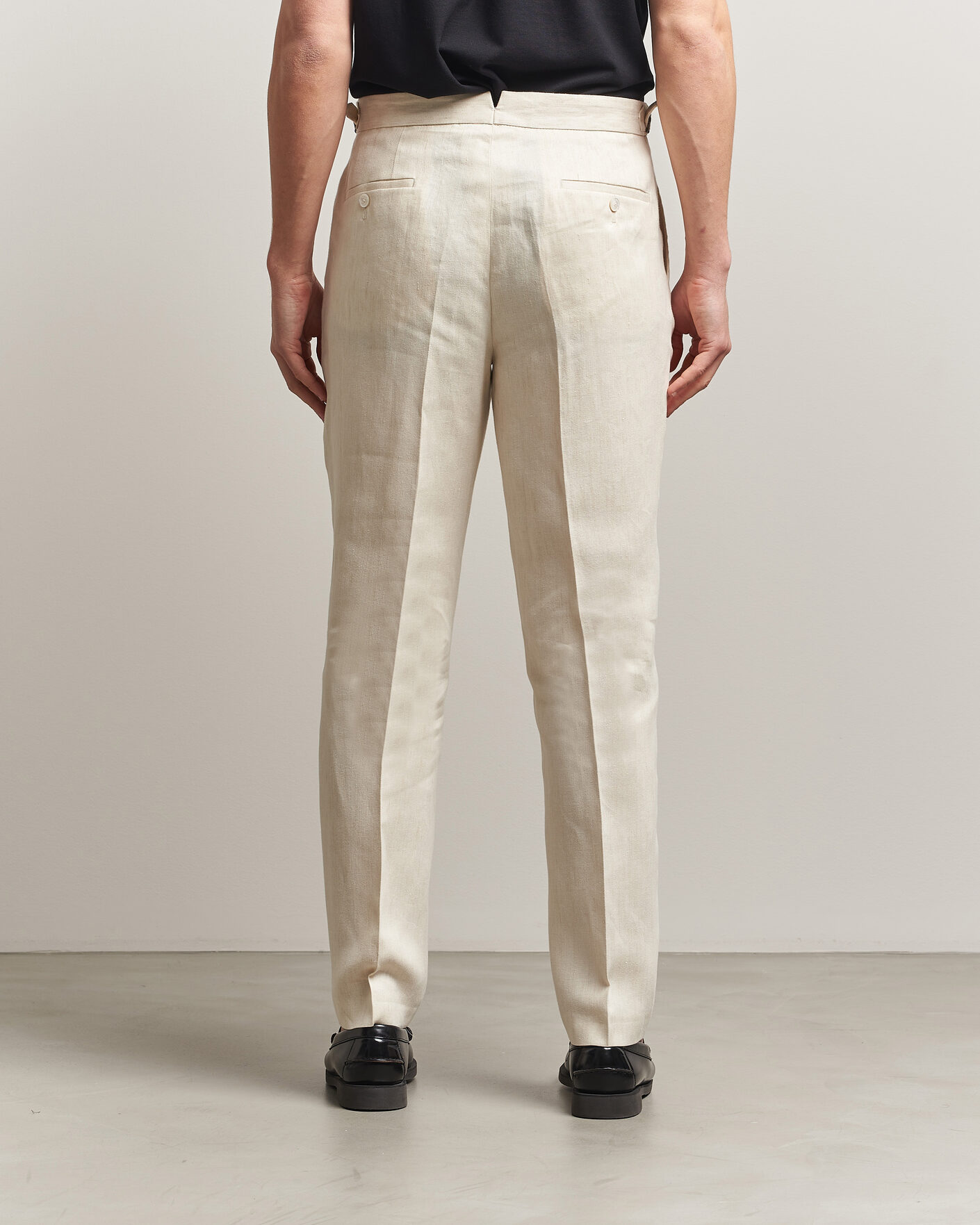 Herre | Bukser | BOSS BLACK | Perino Linen Suit Trousers Open Beige