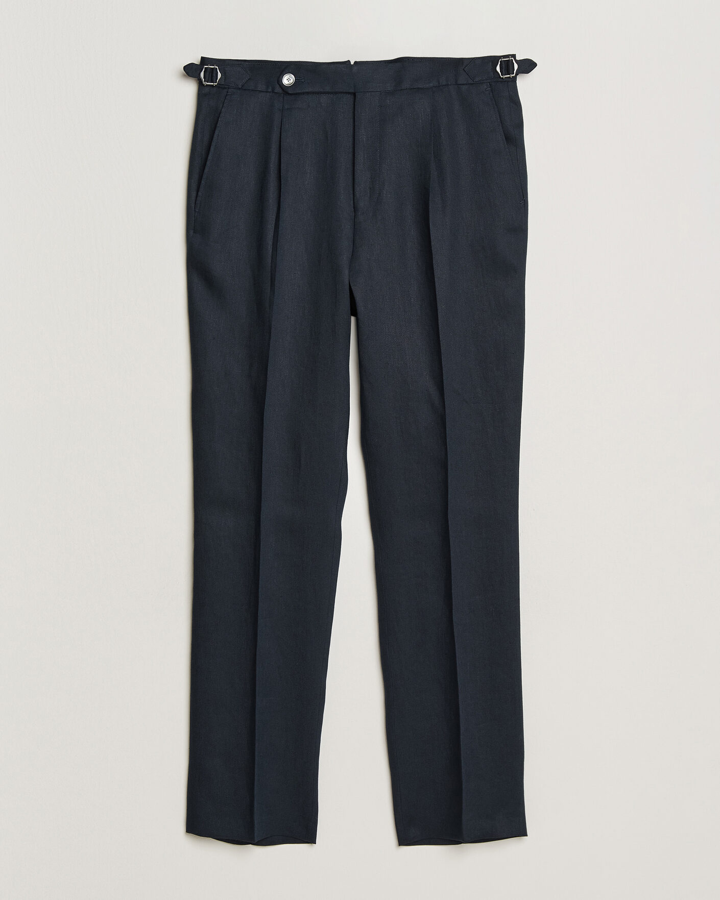 Herre | Bukser | BOSS BLACK | Perino Linen Suit Trousers Dark Blue