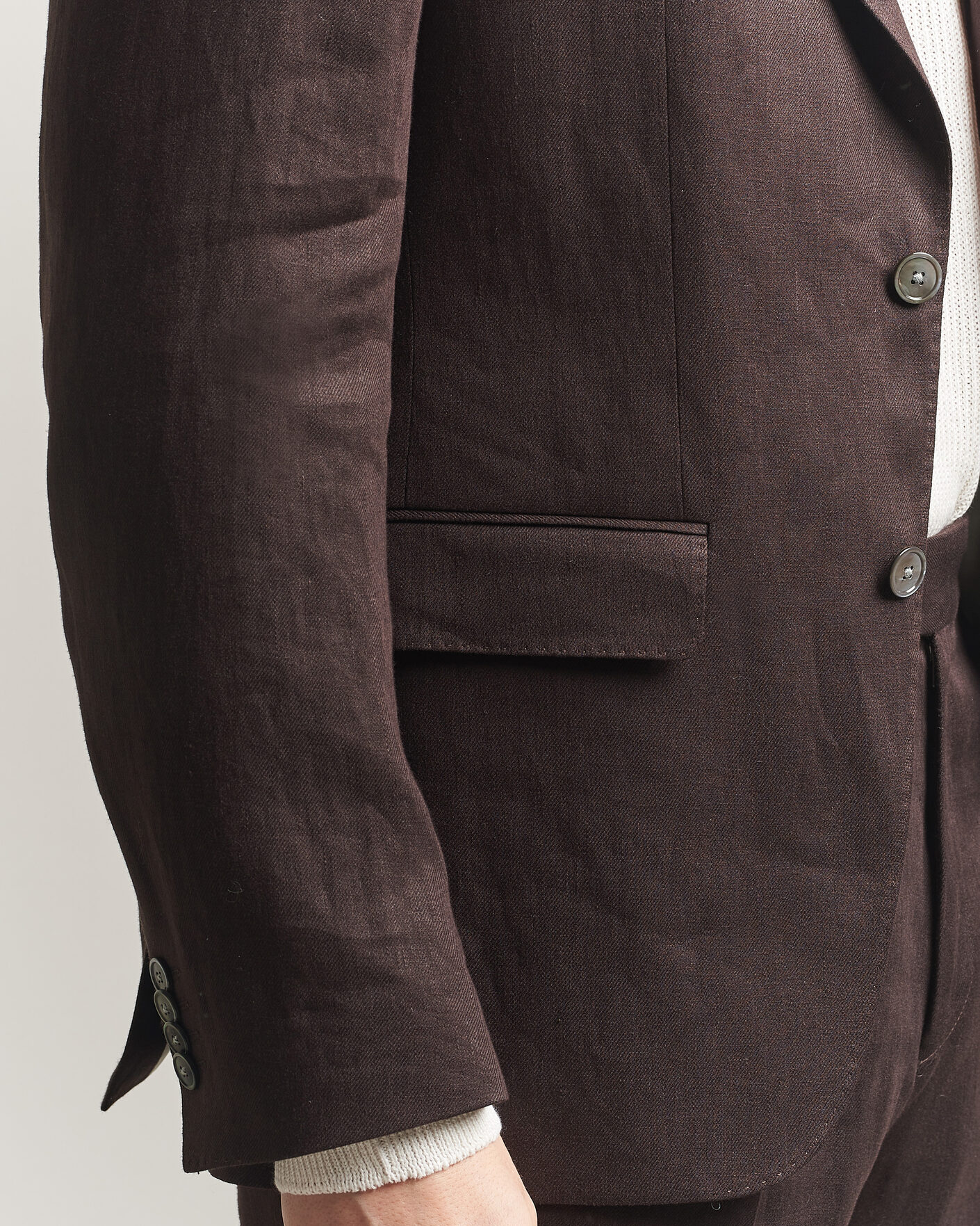 Herre | Blazere & jakker | BOSS BLACK | Hutson Linen Suit Blazer Dark Brown