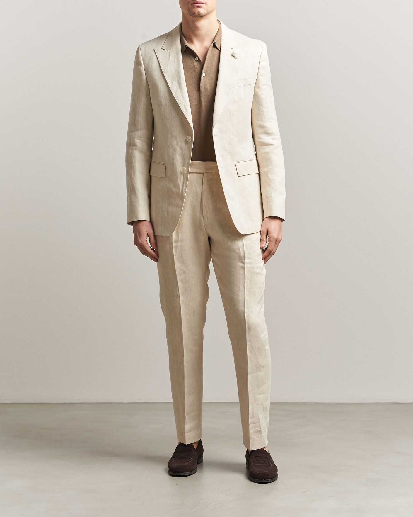 Herre | Blazere & jakker | BOSS BLACK | Hutson Linen Suit Blazer Open Beige