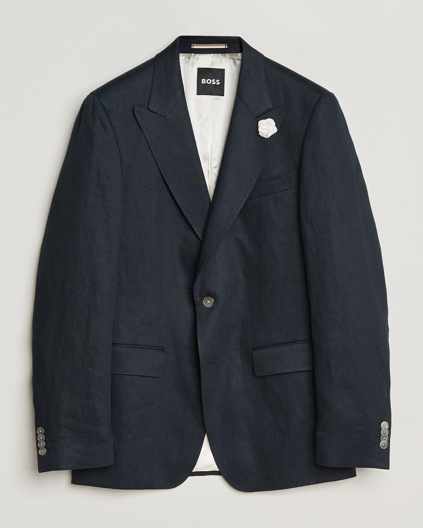 Herre | Blazere & jakker | BOSS BLACK | Hutson Linen Suit Blazer Dark Blue