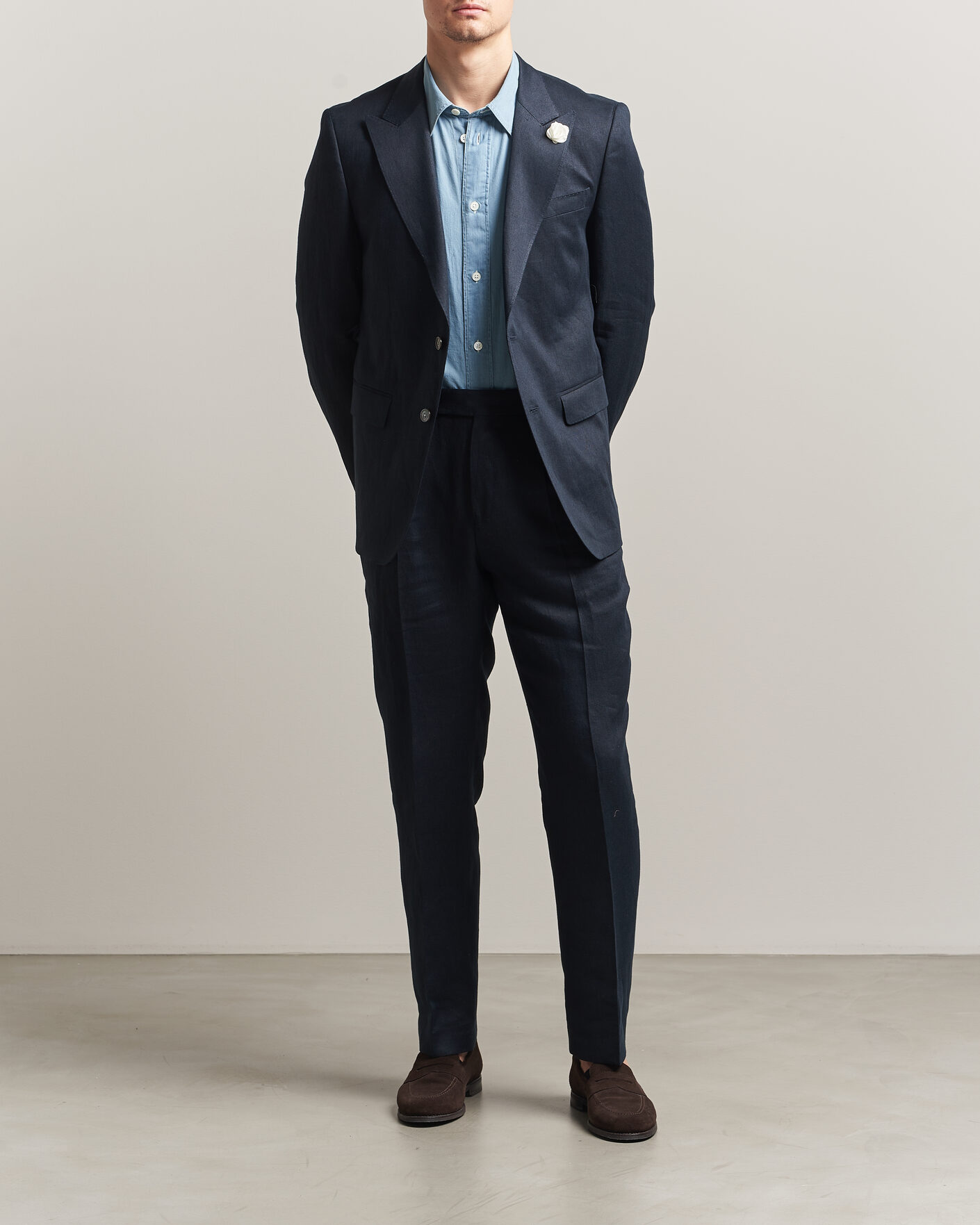 Herre | Blazere & jakker | BOSS BLACK | Hutson Linen Suit Blazer Dark Blue