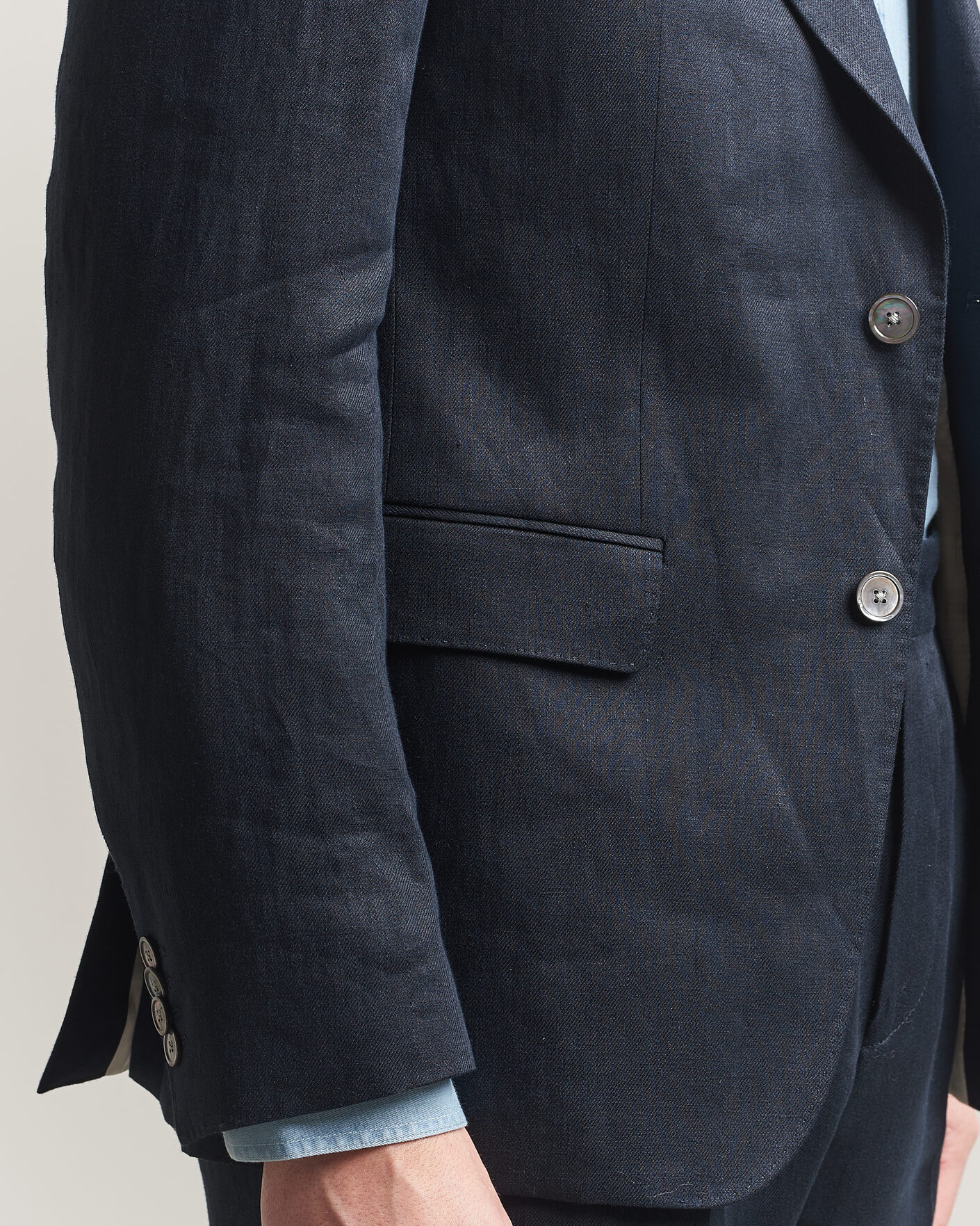 Herre | Blazere & jakker | BOSS BLACK | Hutson Linen Suit Blazer Dark Blue