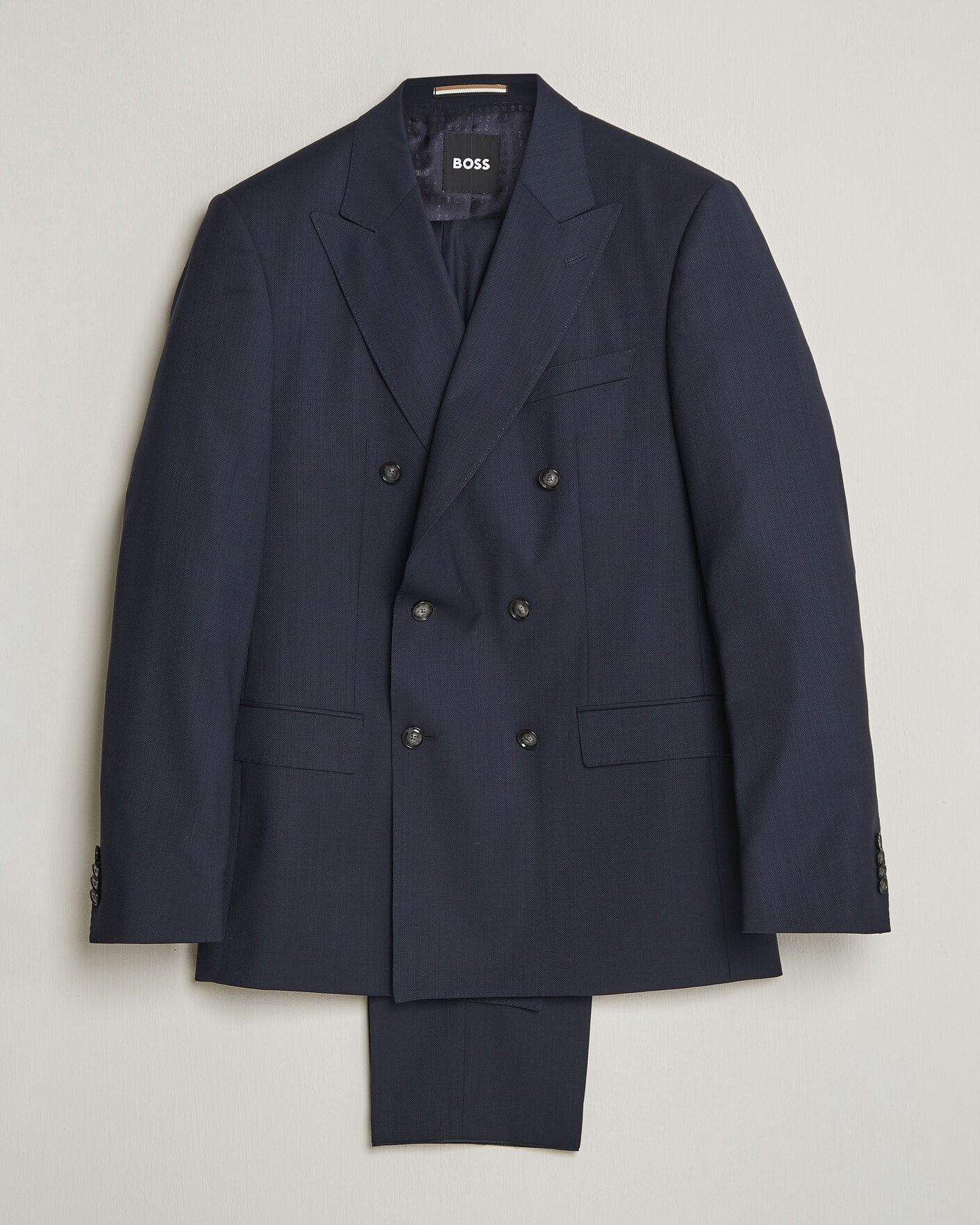 Herre | Jakkesæt | BOSS BLACK | Huge Wool Double Breasted Suit Dark Blue
