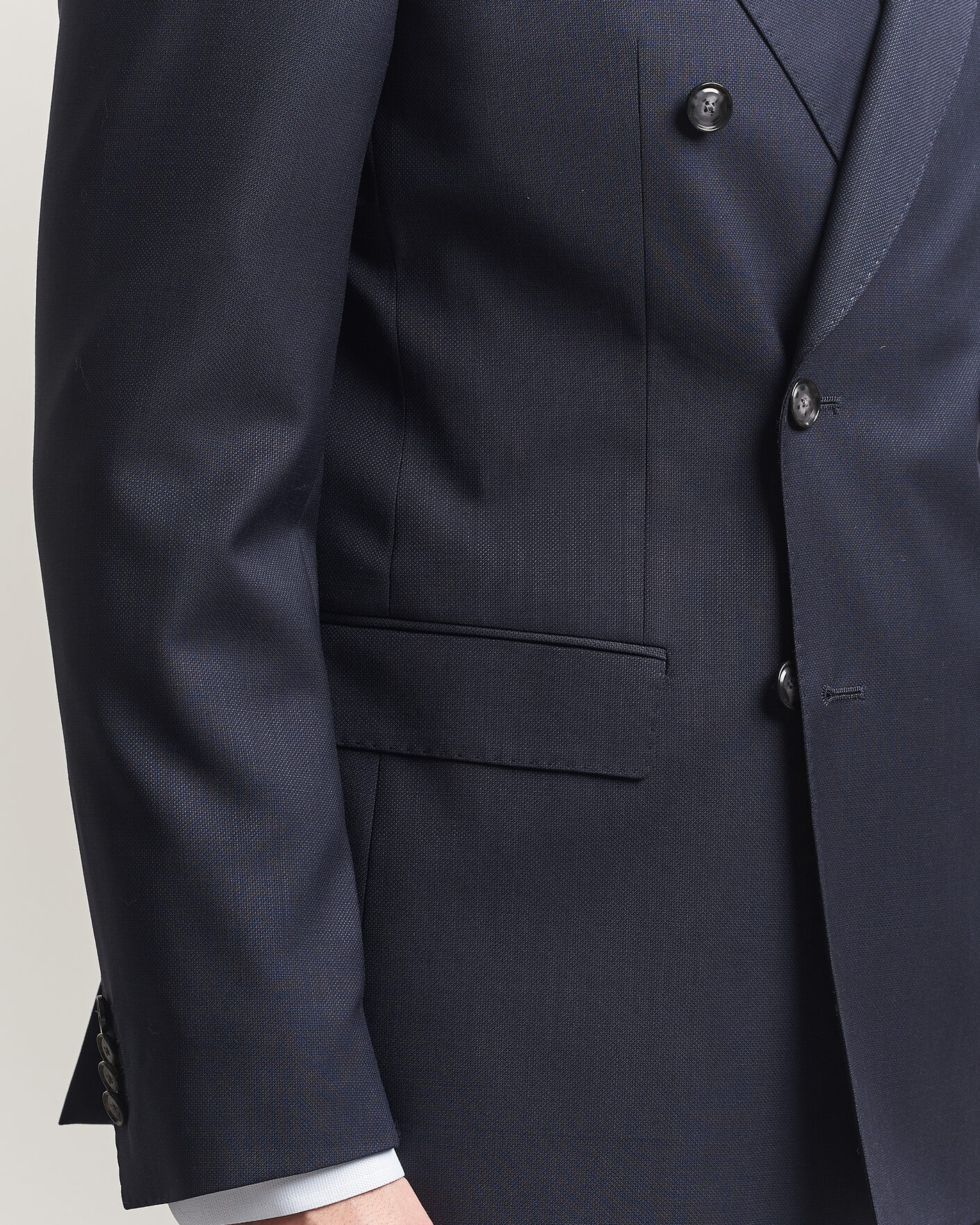 Herre | Jakkesæt | BOSS BLACK | Huge Wool Double Breasted Suit Dark Blue