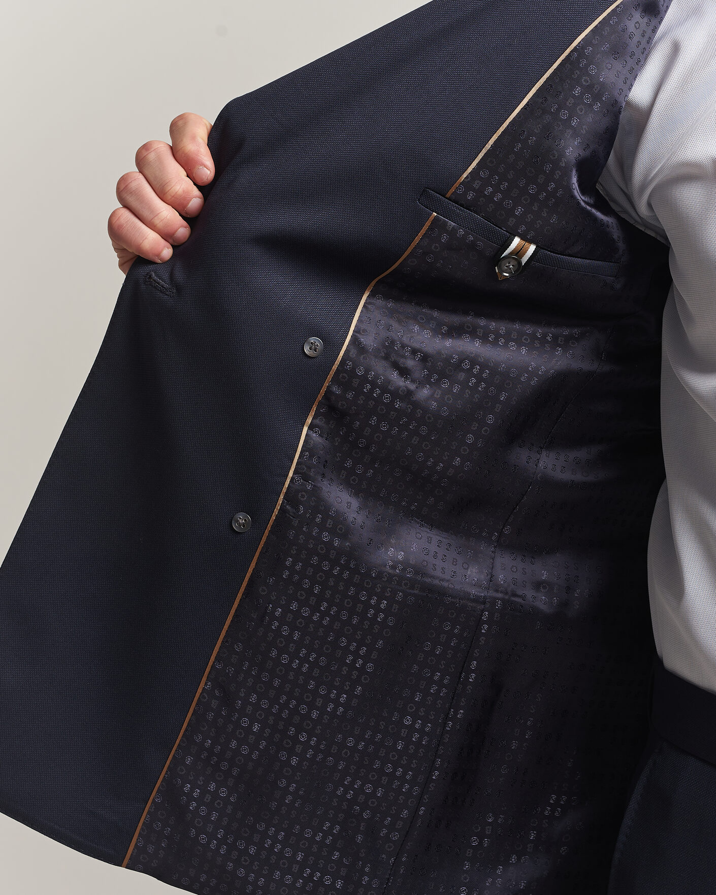 Herre | Jakkesæt | BOSS BLACK | Huge Wool Double Breasted Suit Dark Blue