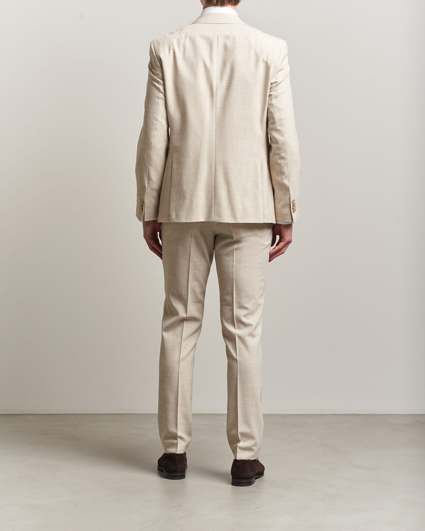 Herre | Jakkesæt | BOSS BLACK | Huge Wool/Linen Suit Open Beige