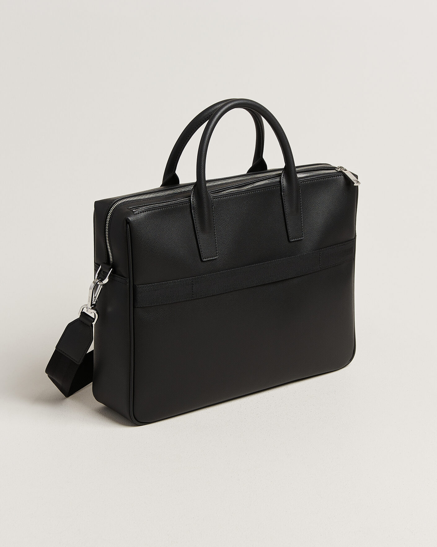 Herre | Tasker | BOSS BLACK | Daxter Leather Briefcase Black