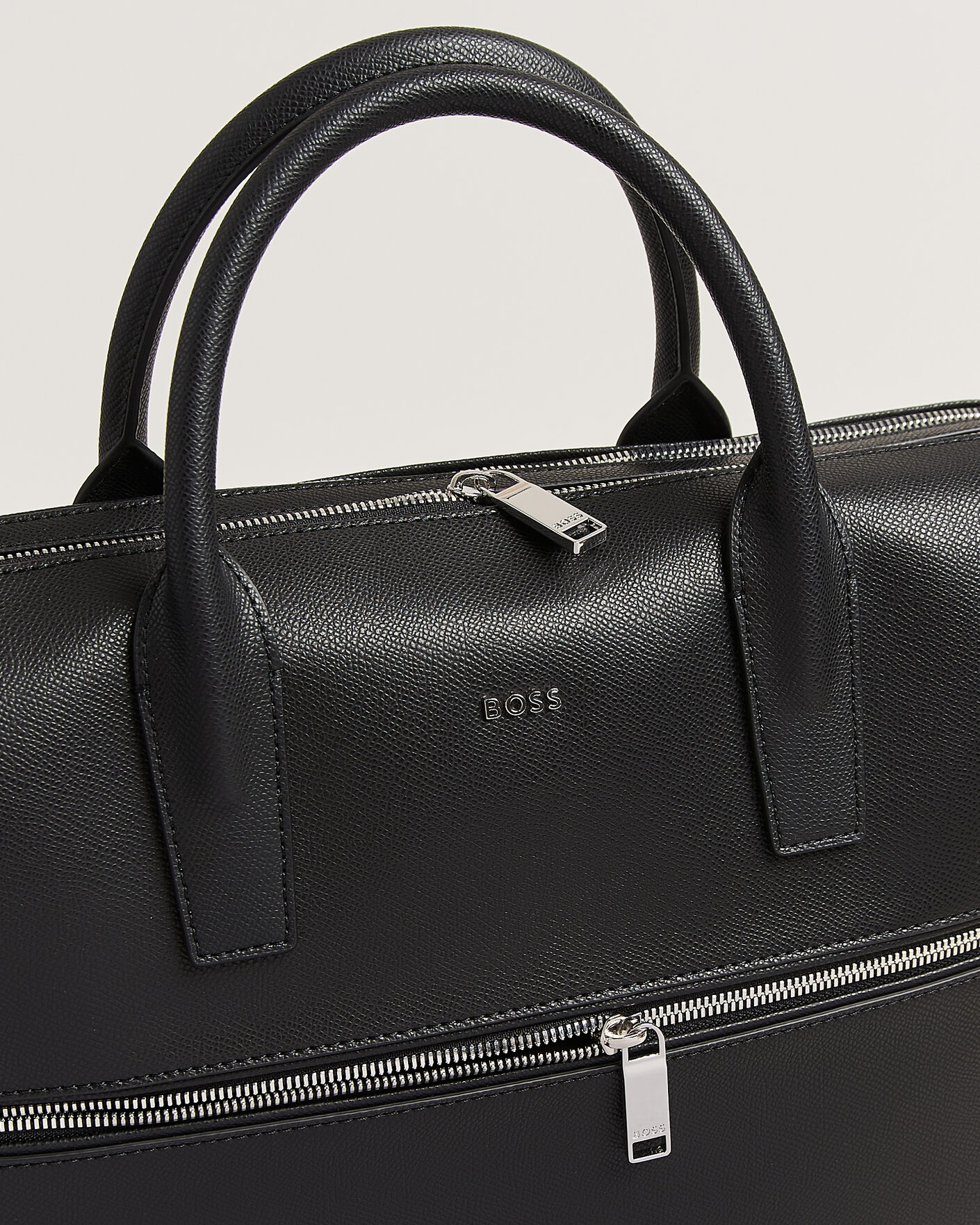 Herre | Tasker | BOSS BLACK | Daxter Leather Briefcase Black
