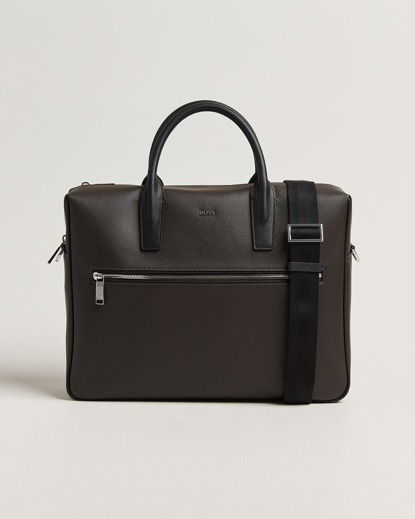 Herre | Tasker | BOSS BLACK | Daxter Leather Briefcase Dark Brown