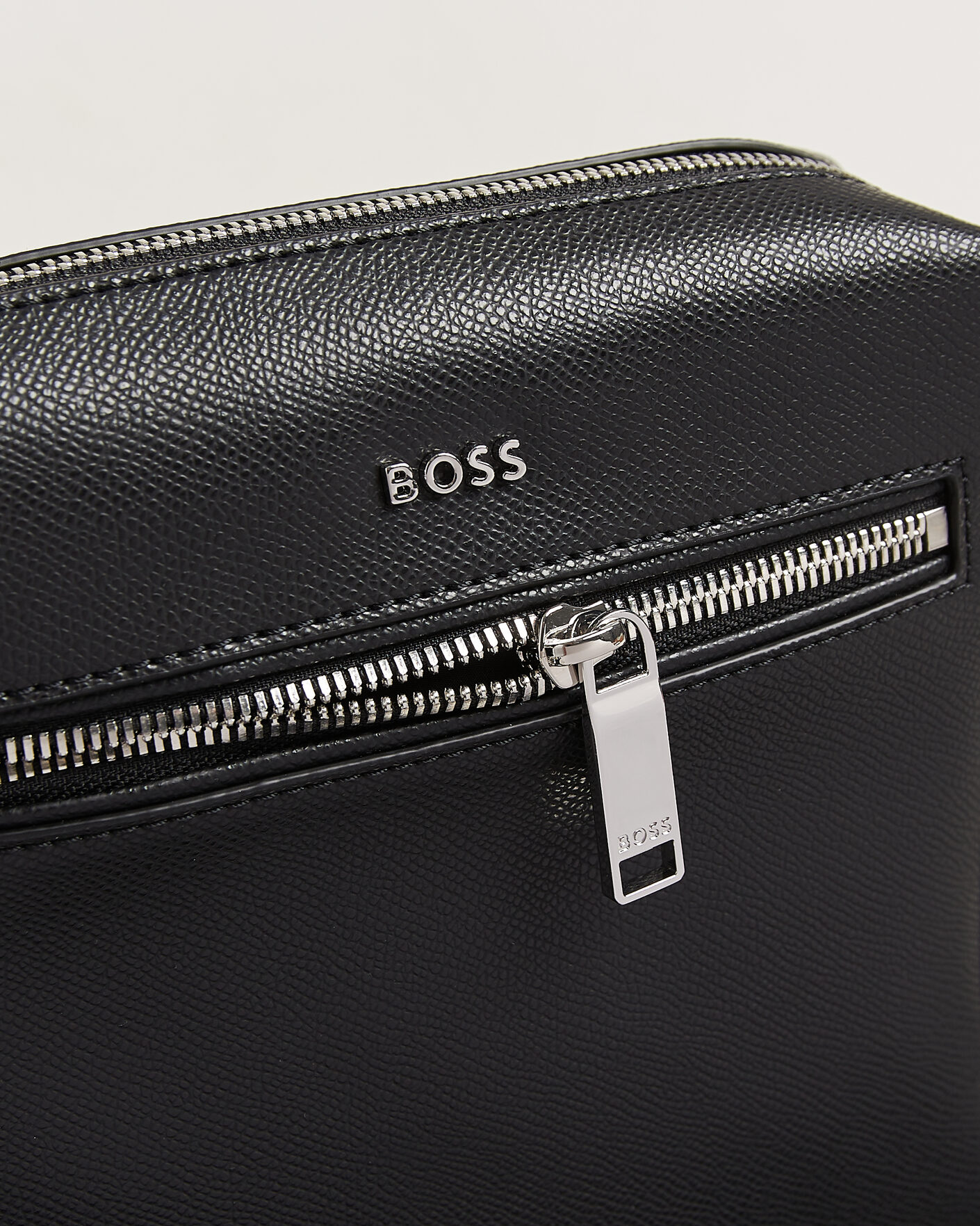 Herre | Tasker | BOSS BLACK | Daxter Leather Crossbody Bag Black