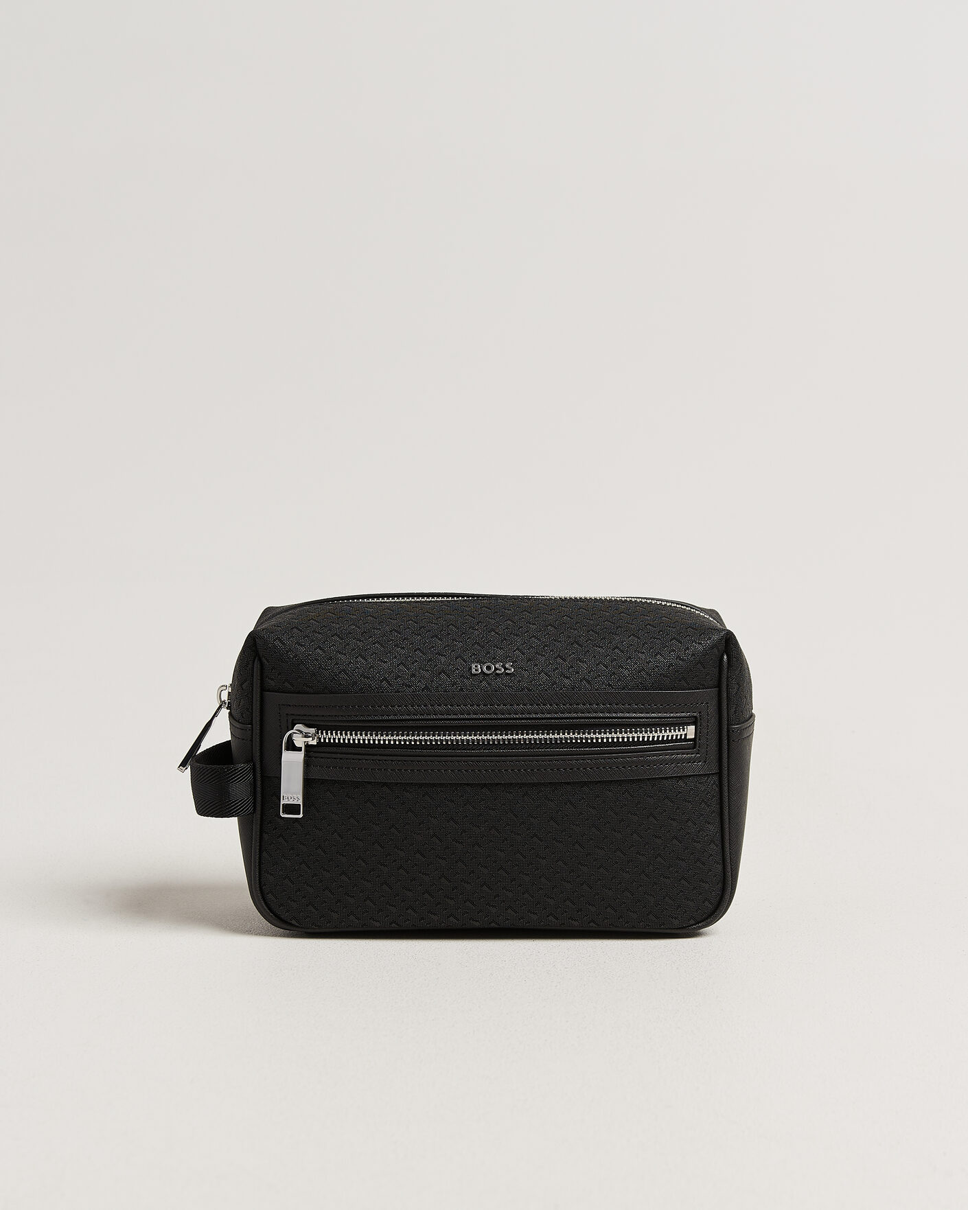 Herre | Tasker | BOSS BLACK | Daxter Monogram Leather Washbag Black