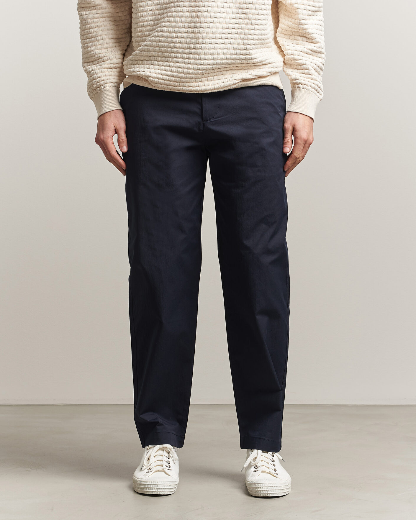 Herre | Bukser | BOSS ORANGE | Cotton Chinos Dark Blue