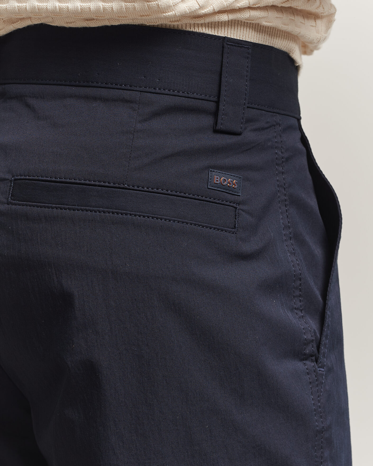 Herre | Bukser | BOSS ORANGE | Cotton Chinos Dark Blue