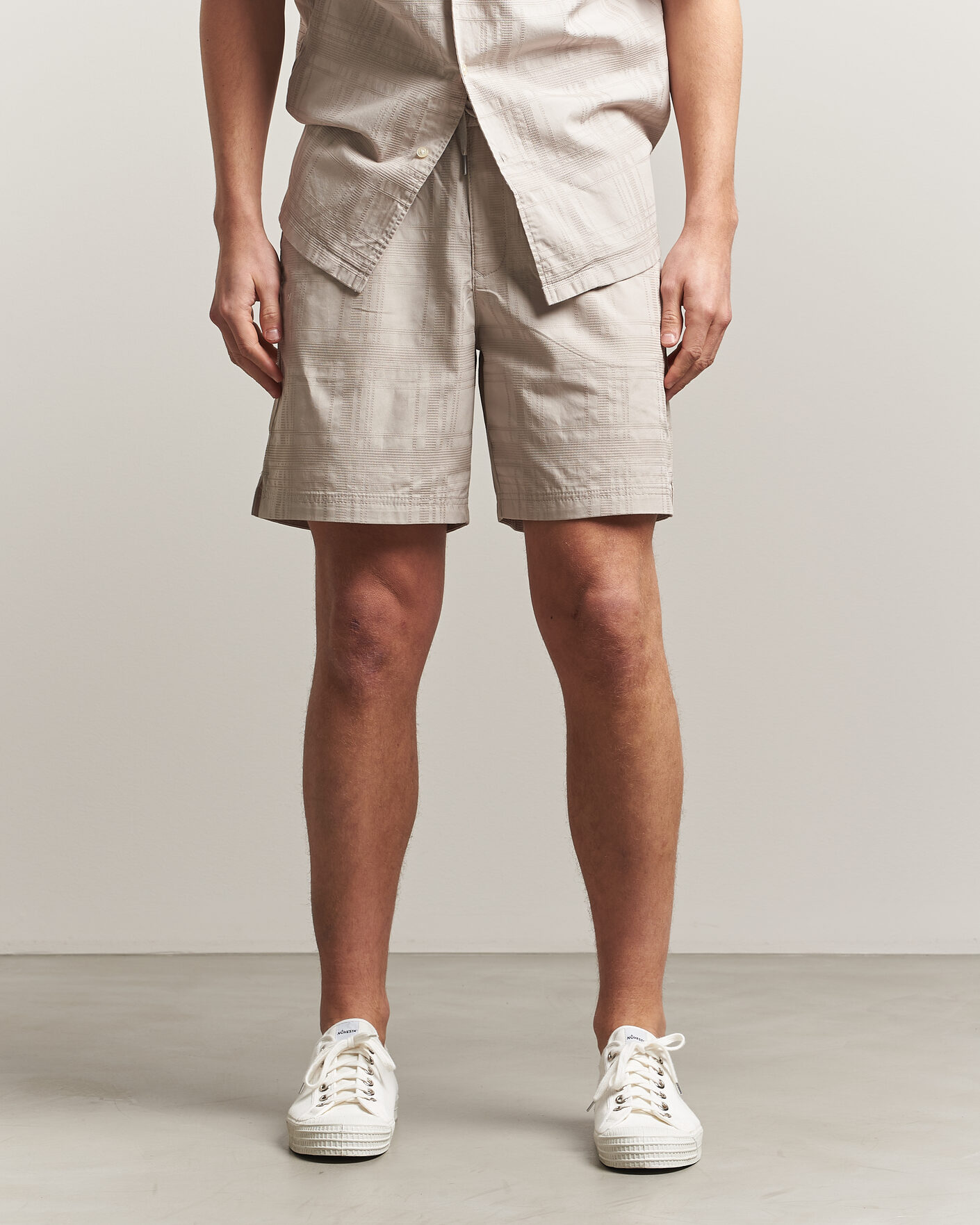 Herre | Shorts | BOSS ORANGE | Sandrew Cotton Drawstring Shorts Open Grey