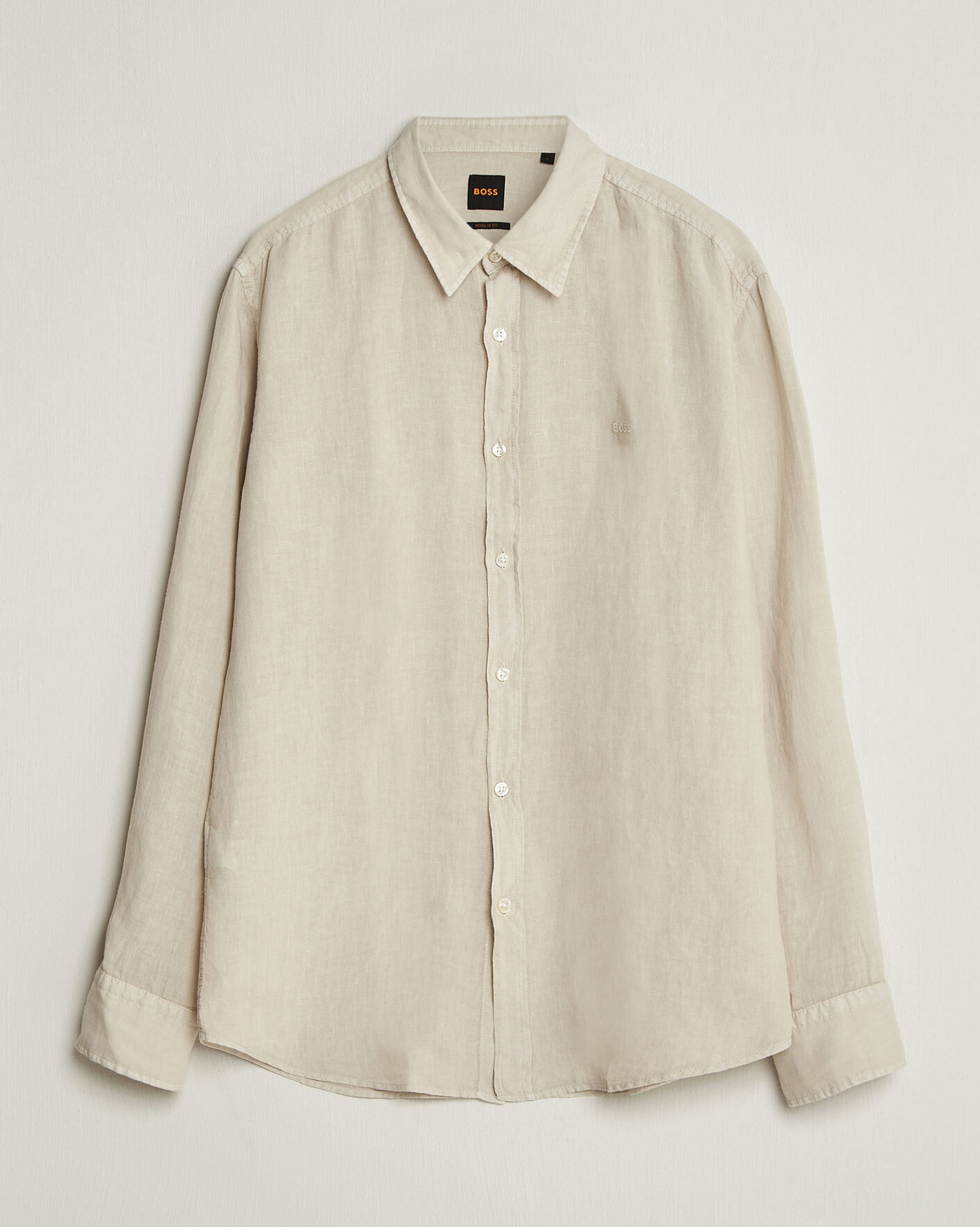 Herre | Skjorter | BOSS ORANGE | Relegant Linen Shirt Light Beige