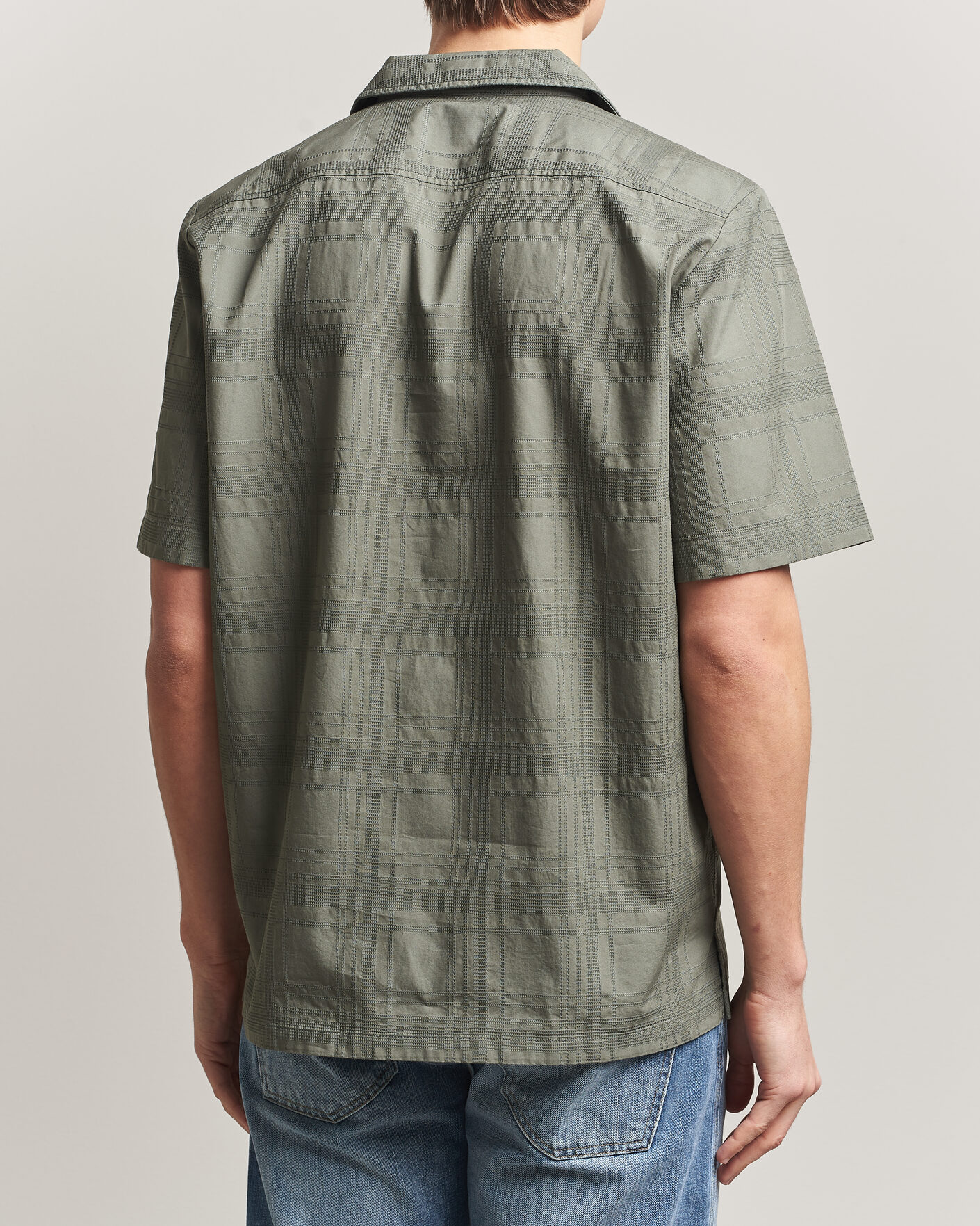 Herre | Skjorter | BOSS ORANGE | Rayer Cotton Resort Shirt Open Grey