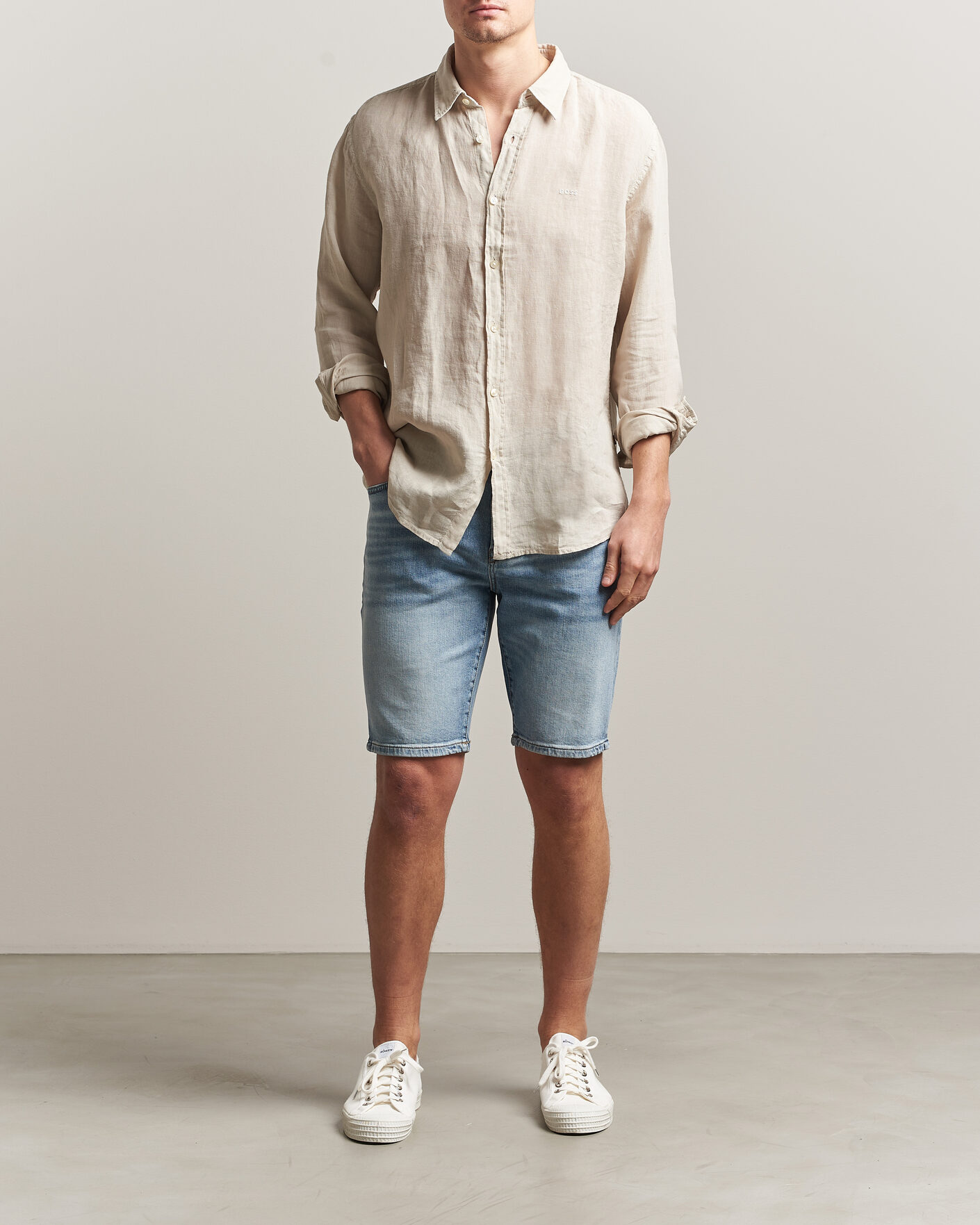 Herre | Shorts | BOSS ORANGE | Re.Maine Denim Shorts Light Blue