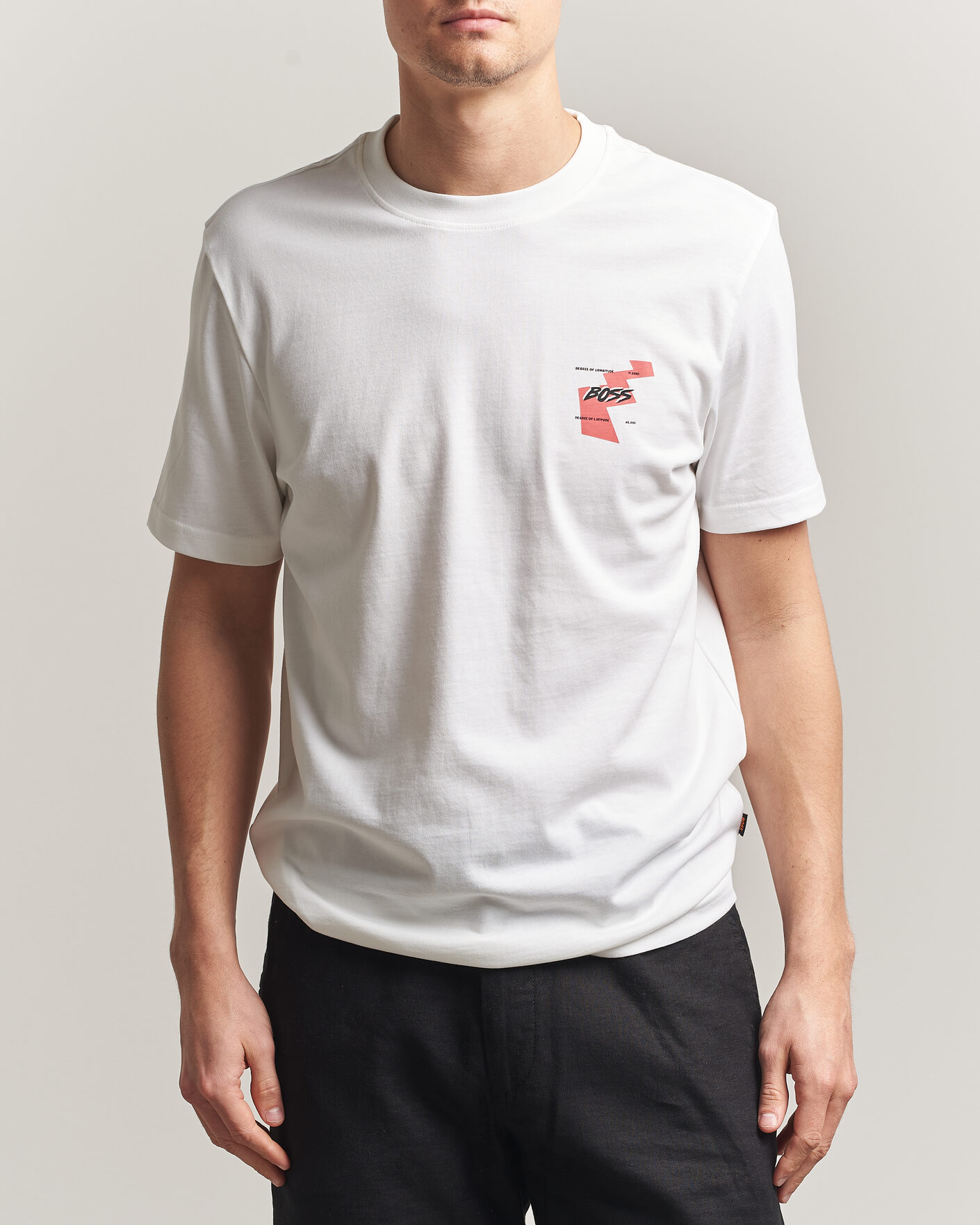 Herre | T-Shirts | BOSS ORANGE | Movement Printed Crew Neck T-Shirt Natural