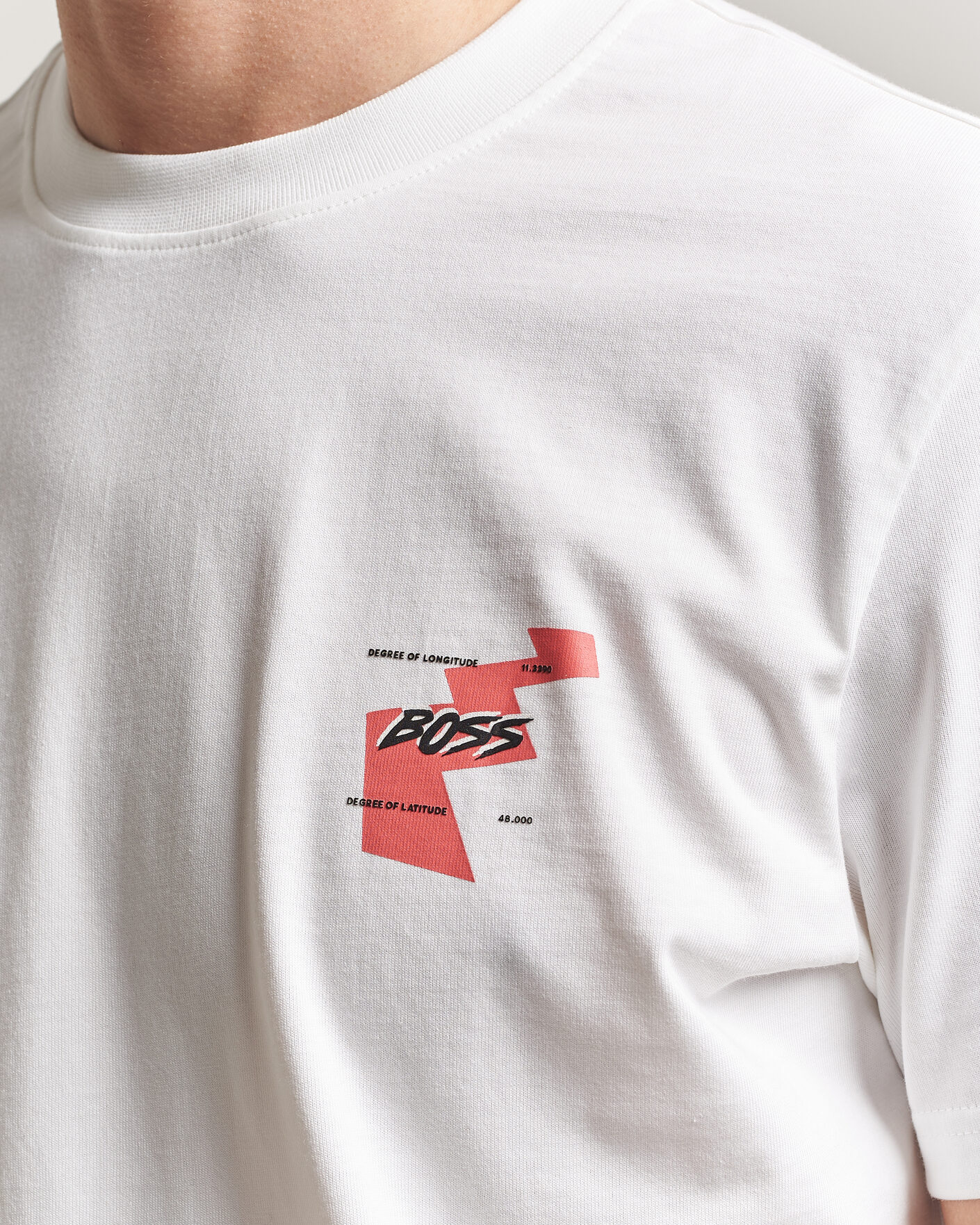 Herre | T-Shirts | BOSS ORANGE | Movement Printed Crew Neck T-Shirt Natural