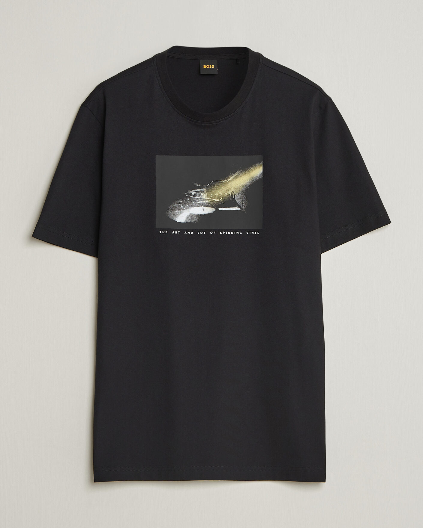 Herre | T-Shirts | BOSS ORANGE | DJ Printed Crew Neck T-Shirt Black