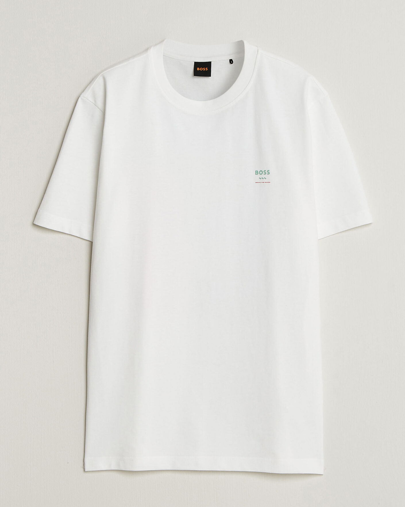 Herre | T-Shirts | BOSS ORANGE | Groove Printed Crew Neck T-Shirt White