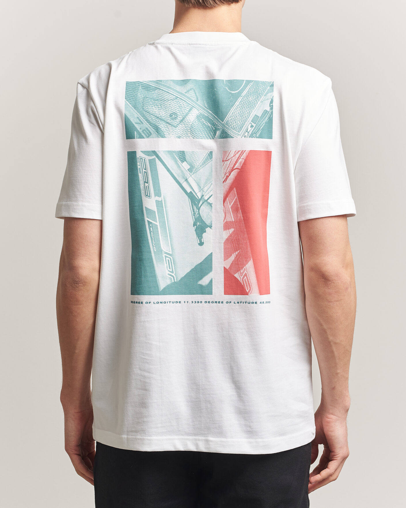 Herre | T-Shirts | BOSS ORANGE | Groove Printed Crew Neck T-Shirt White