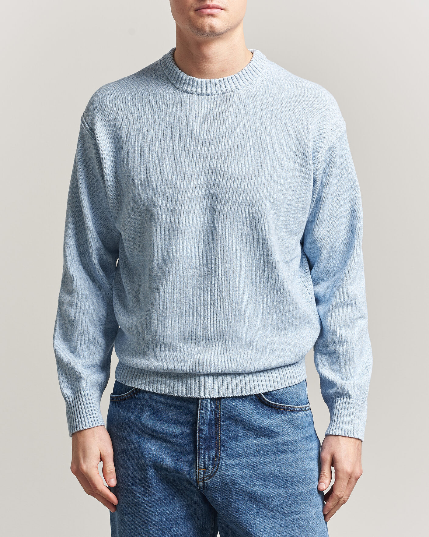 Herre | Trøjer | BOSS ORANGE | Kerlino Knitted Sweater Light Blue