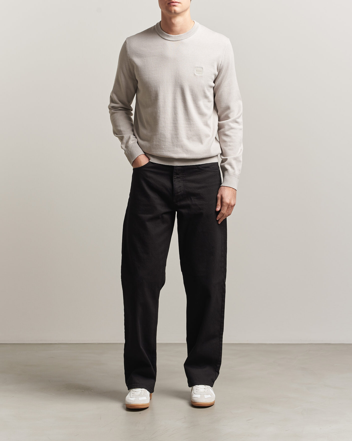 Herre | Trøjer | BOSS ORANGE | Kanovano Knitted Sweater Beige