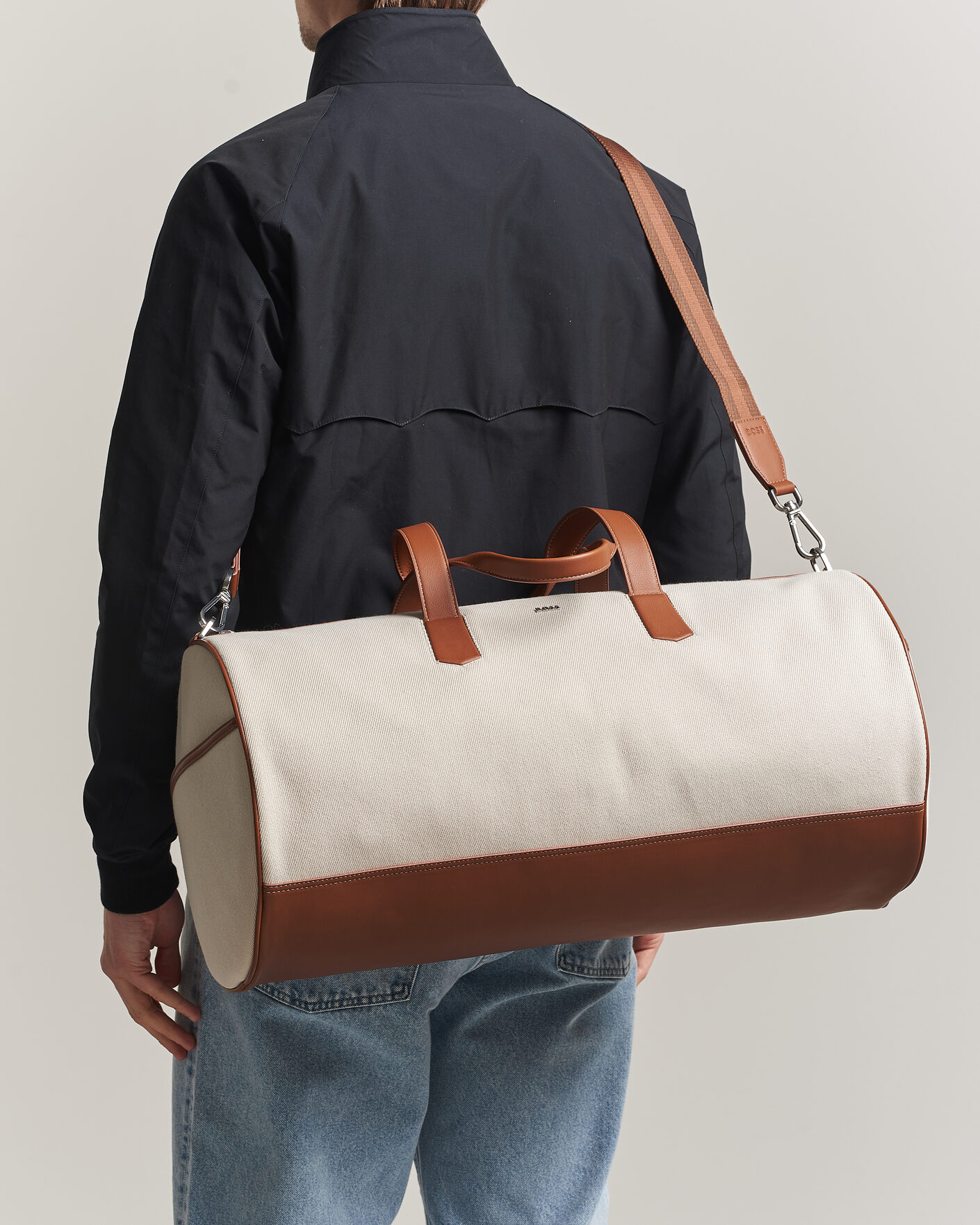 Herre | Tasker | BOSS BLACK | Dakkar Canvas Holdall Beige