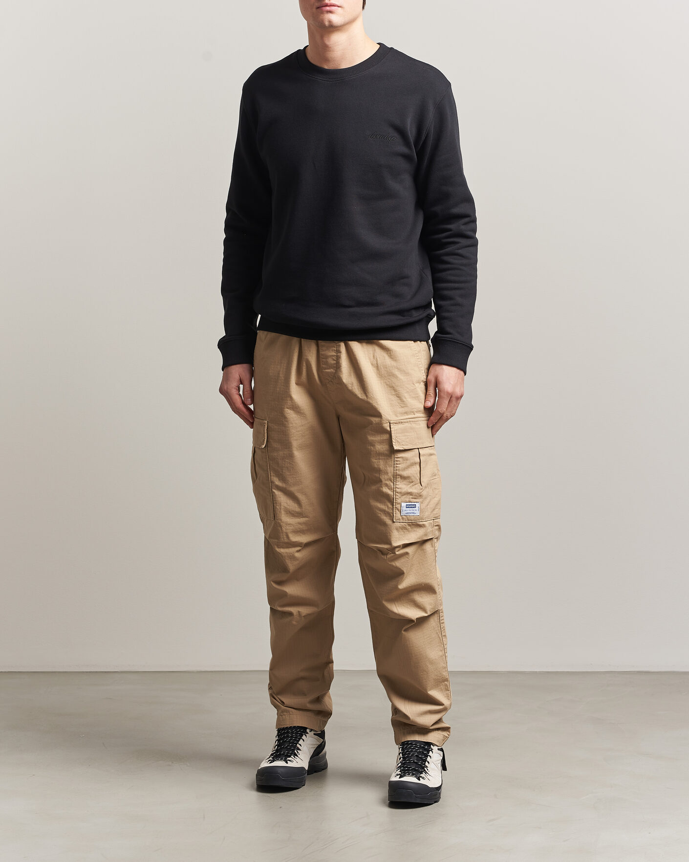 Herre | Bukser | HUGO | Gadic Cargo Drawstring Pants Medium Beige