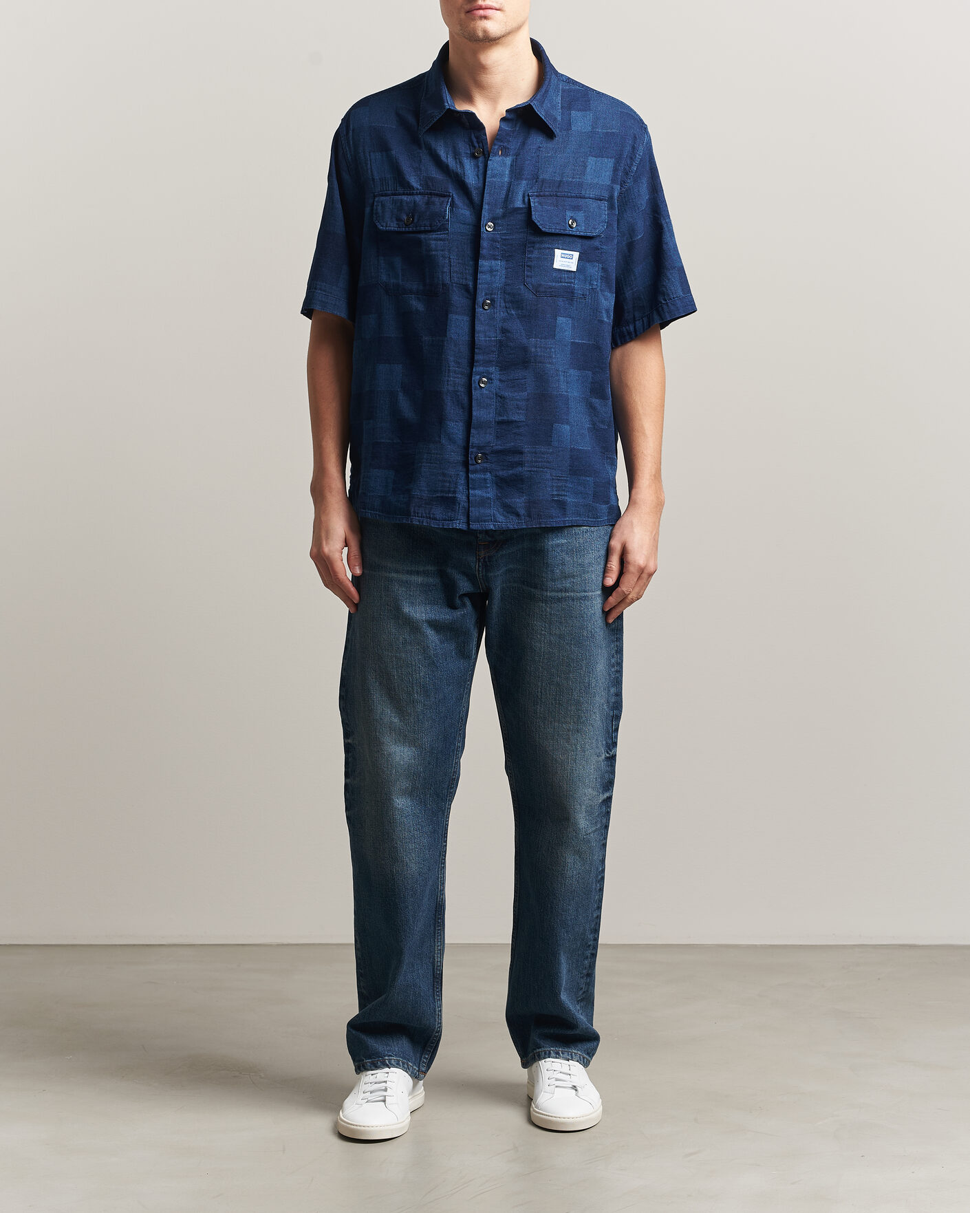 Herre | Skjorter | HUGO | Ekyno Workwear Short Sleeve Shirt Dark Blue