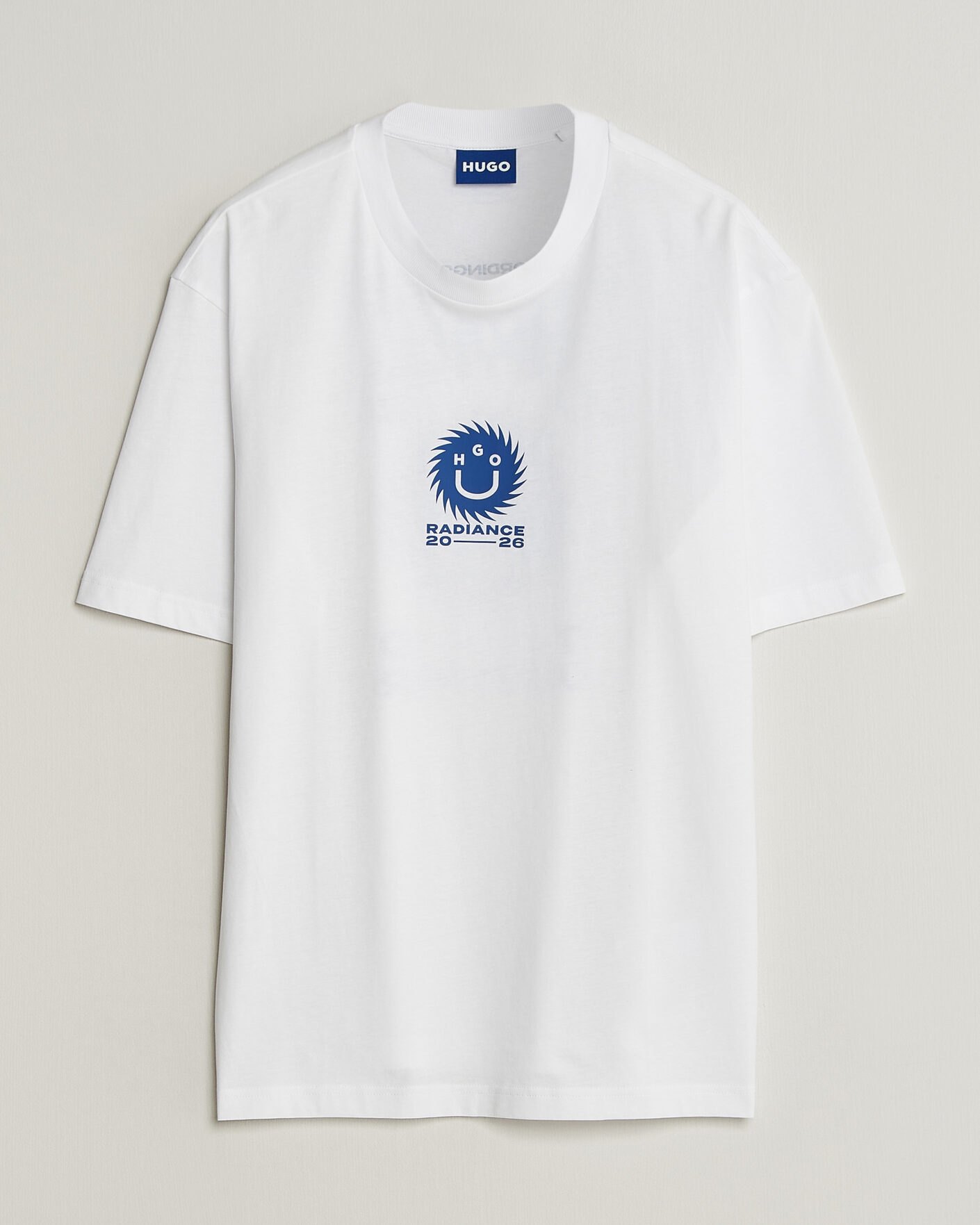 Herre | T-Shirts | HUGO | Nunarix Printed Crew Neck T-Shirt White