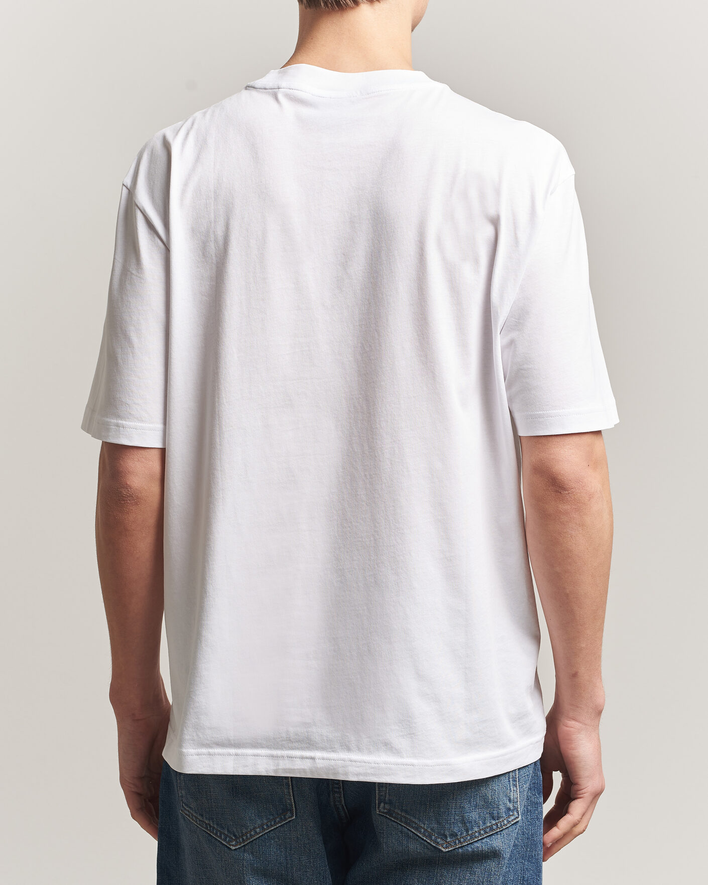 Herre | T-Shirts | HUGO | Norizom Printed Crew Neck T-Shirt White