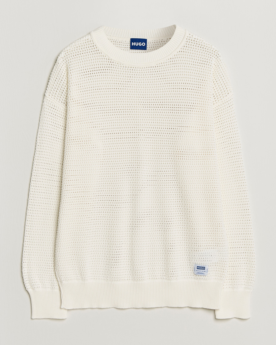 Herre | Trøjer | HUGO | Sanjou Knitted Sweater Open White