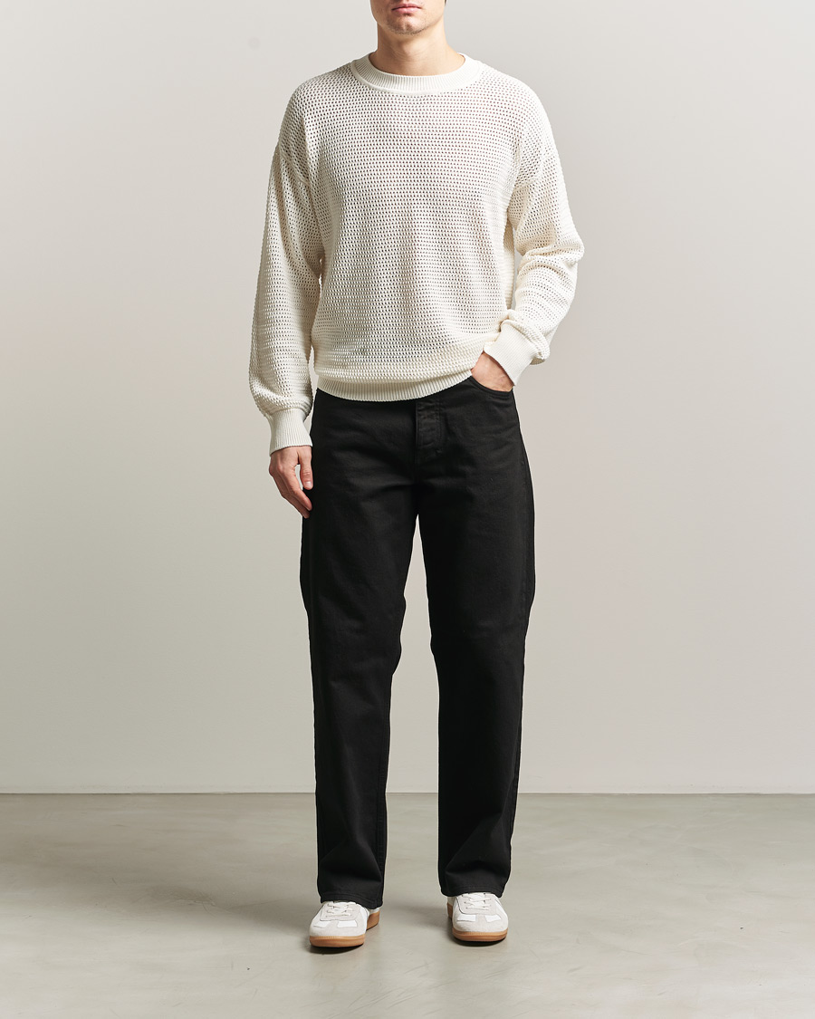 Herre | Trøjer | HUGO | Sanjou Knitted Sweater Open White
