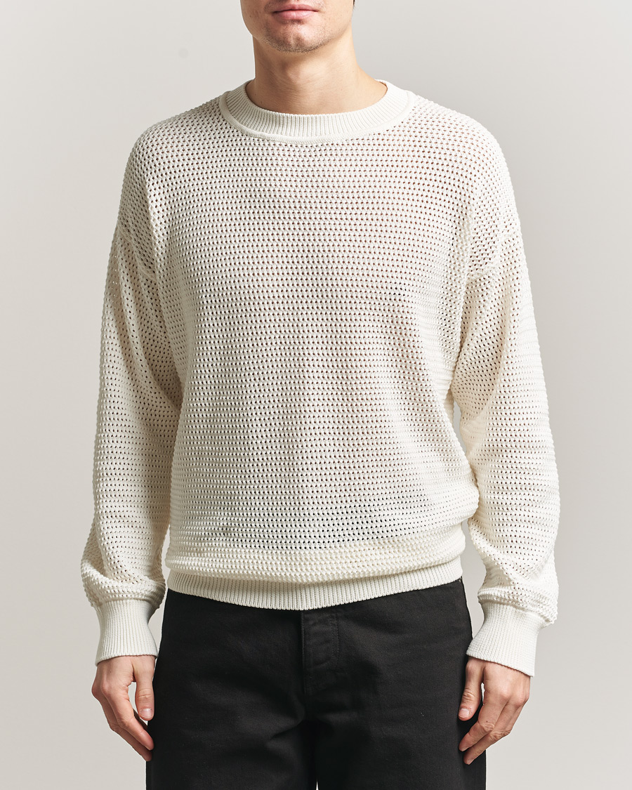 Herre | Trøjer | HUGO | Sanjou Knitted Sweater Open White