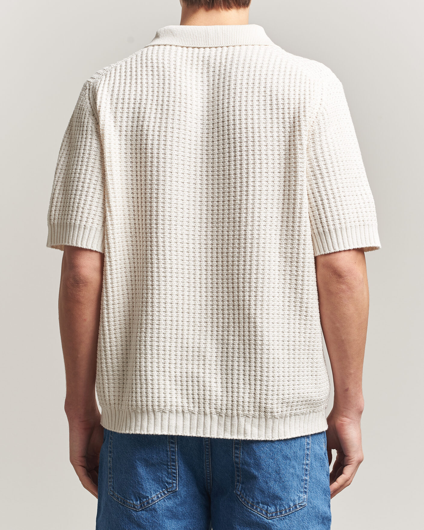 Herre | Polotrøjer | HUGO | Spero Knitted Polo Open White