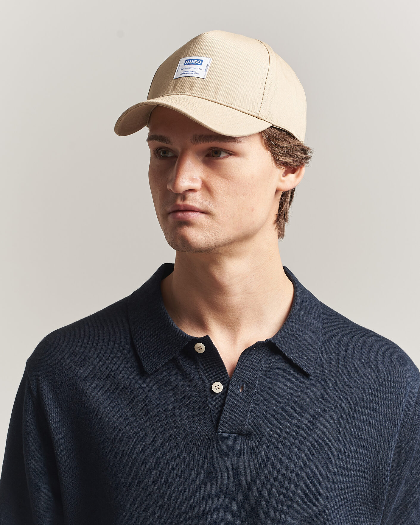Herre | Hatte & kasketter | HUGO | Merk Logo Cap Medium Beige