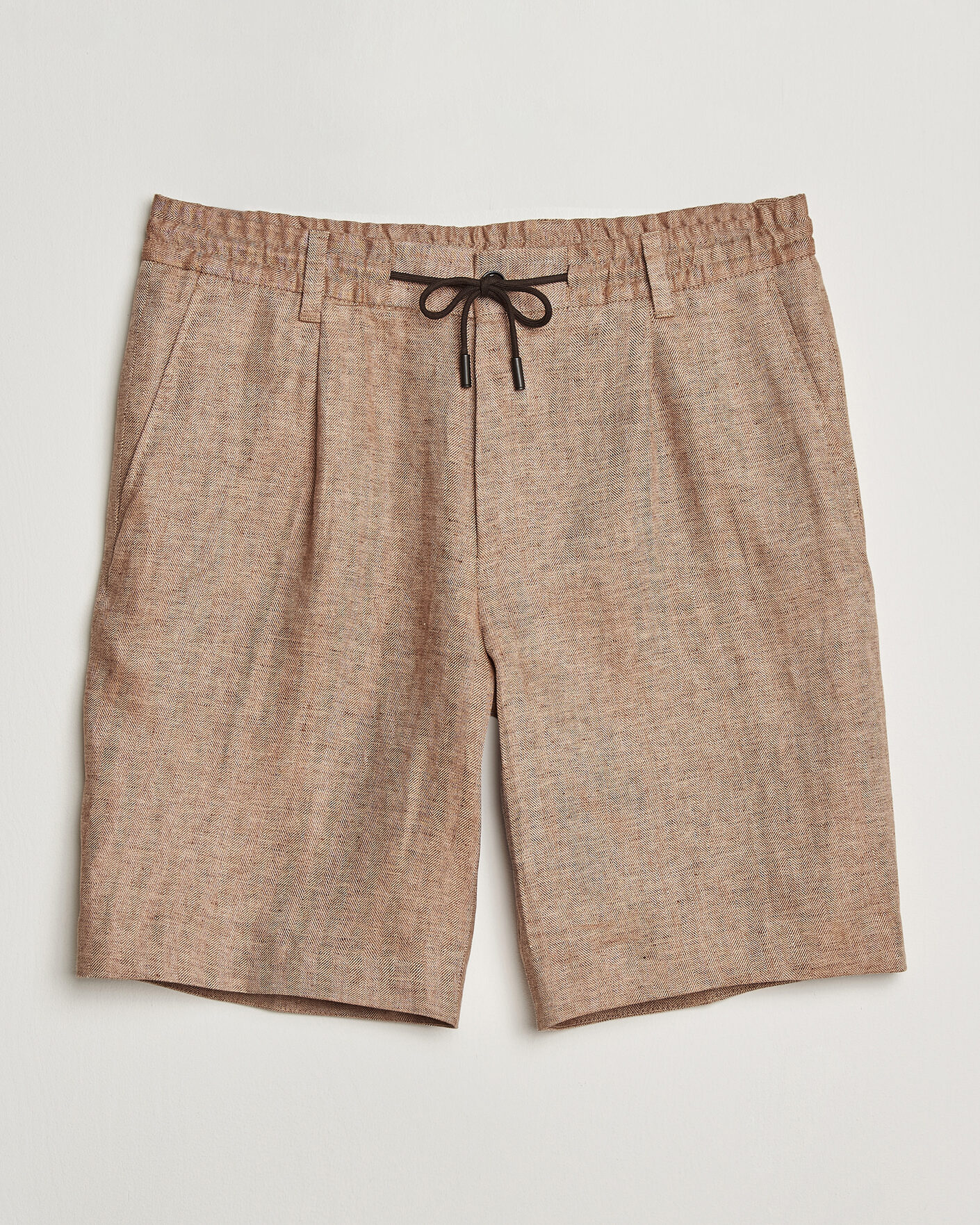 Herre | Shorts | BOSS CAMEL | Peet Linen Drawstring Shorts Medium Beige