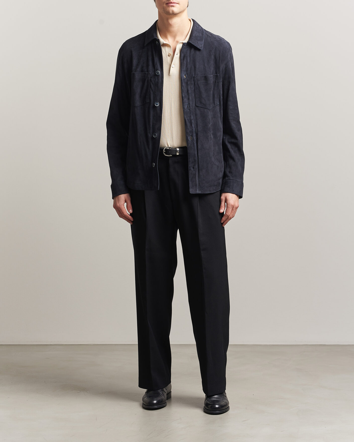 Herre | Jakker | BOSS CAMEL | Mando Suede Jacket Dark Blue